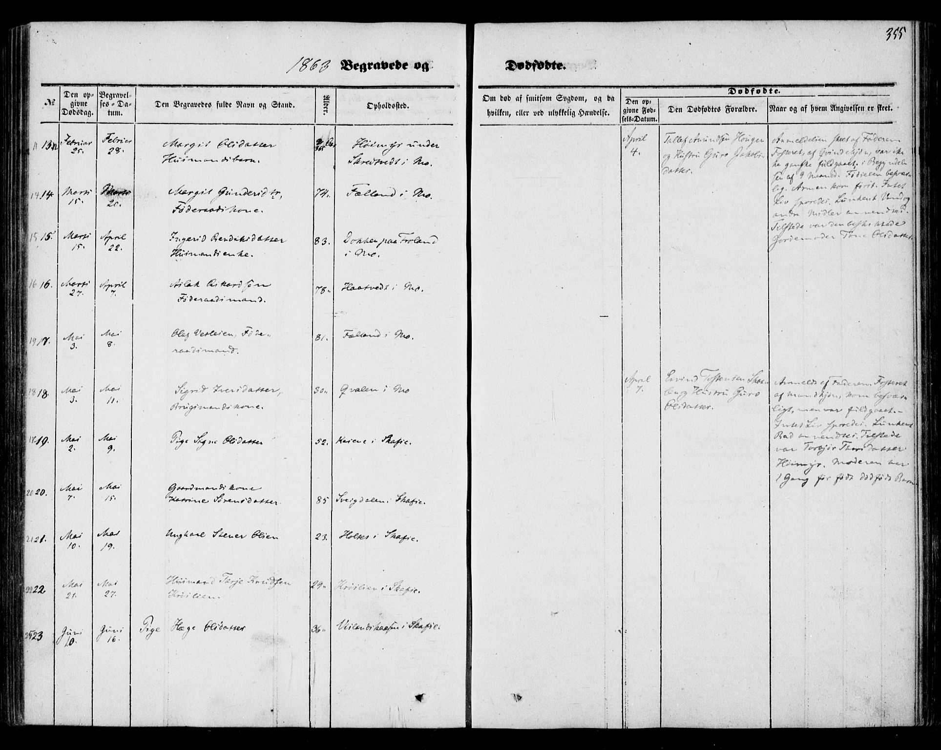 Mo kirkebøker, AV/SAKO-A-286/F/Fa/L0005: Ministerialbok nr. I 5, 1844-1864, s. 355