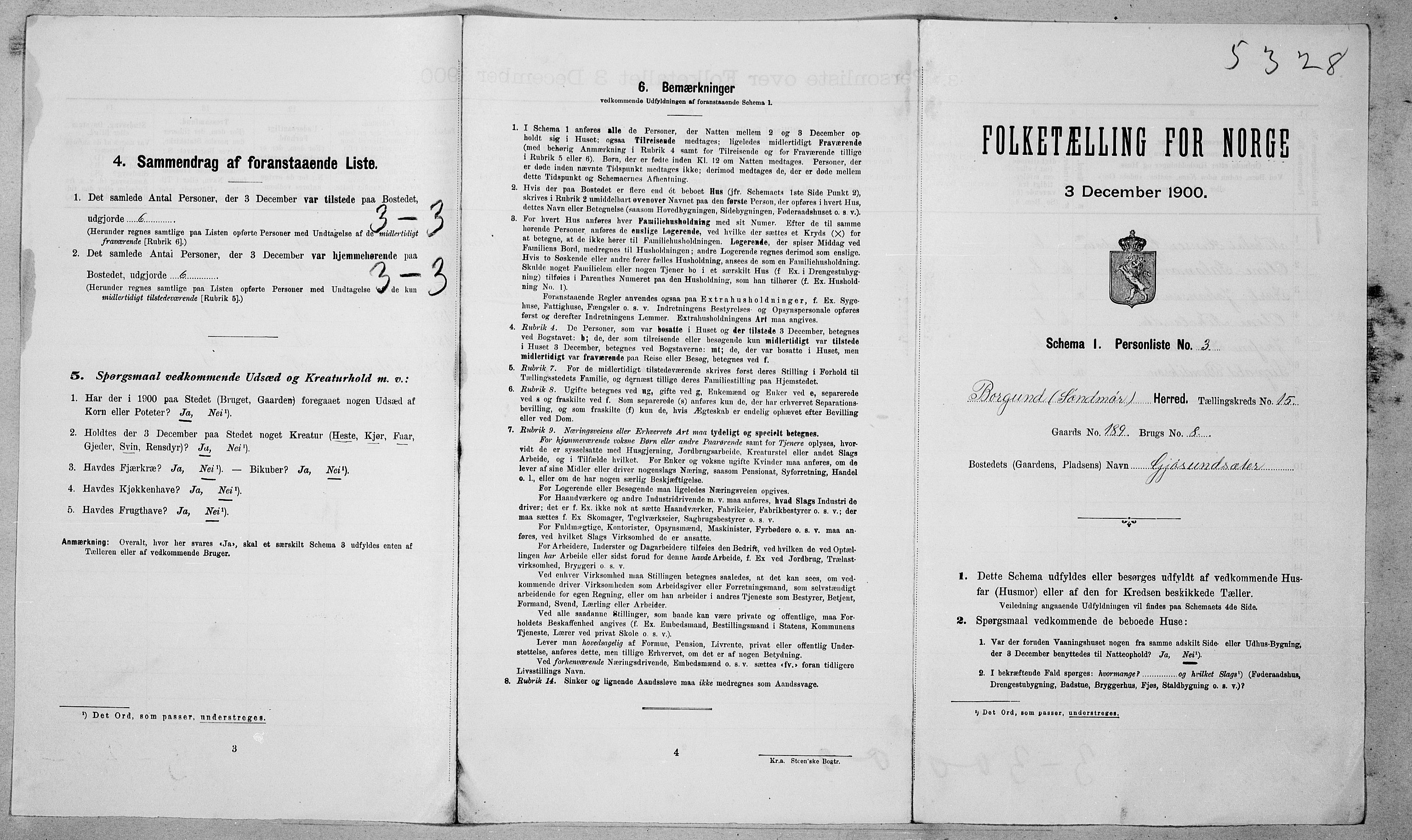 SAT, Folketelling 1900 for 1531 Borgund herred, 1900, s. 1586