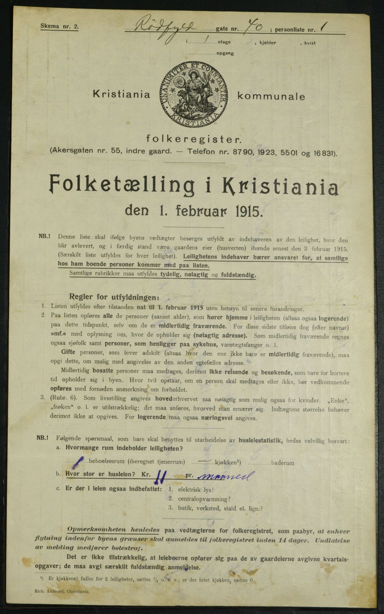 OBA, Kommunal folketelling 1.2.1915 for Kristiania, 1915, s. 85766