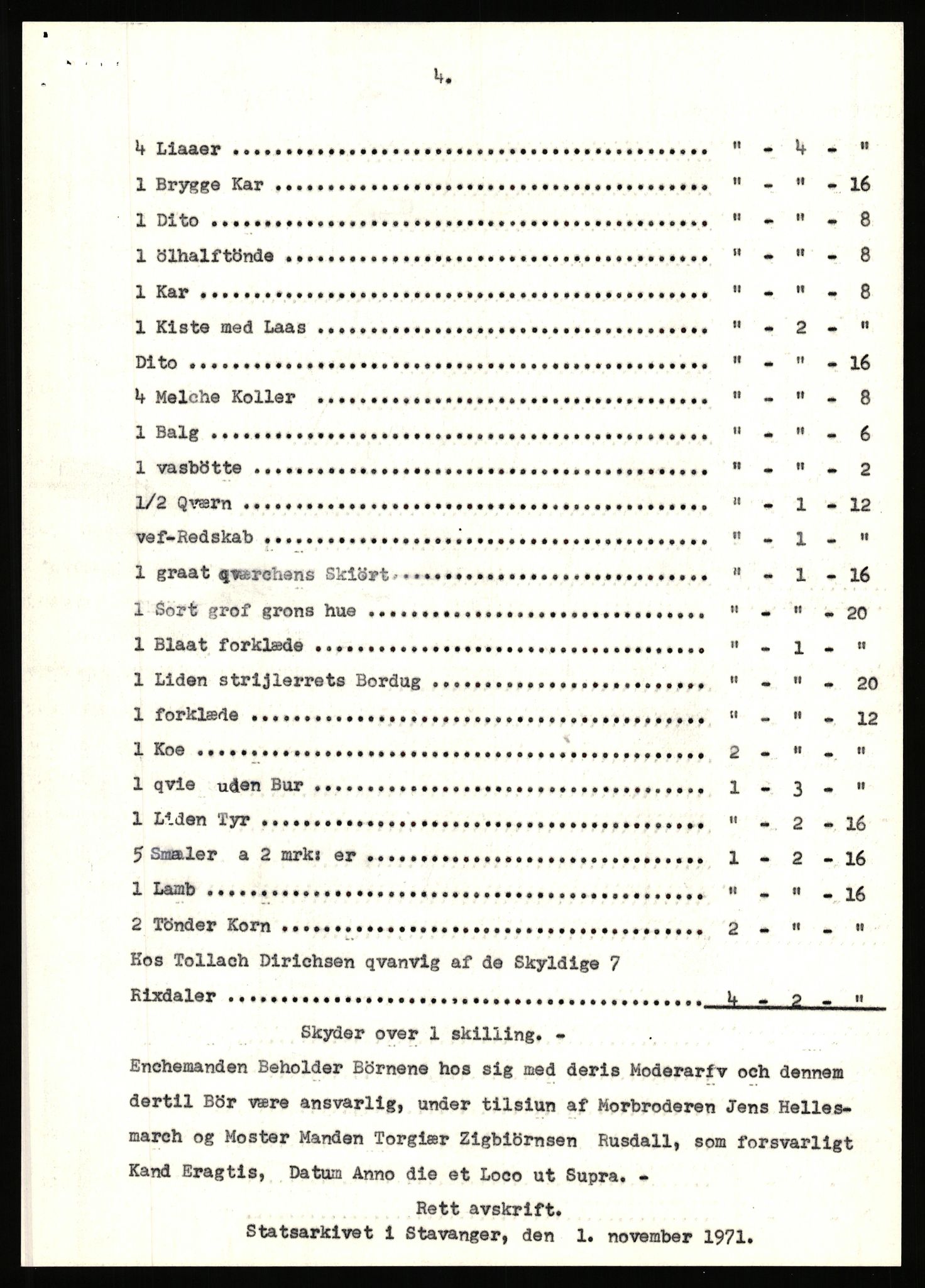 Statsarkivet i Stavanger, AV/SAST-A-101971/03/Y/Yj/L0100: Avskrifter sortert etter gårdsnavn: Ålgård - Årsland, 1750-1930, s. 237