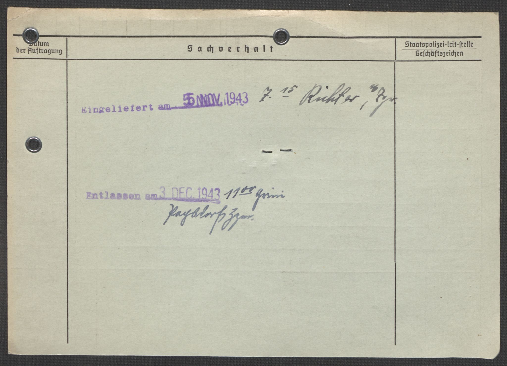 Befehlshaber der Sicherheitspolizei und des SD, AV/RA-RAFA-5969/E/Ea/Eaa/L0003: Register over norske fanger i Møllergata 19: Eng-Hag, 1940-1945, s. 449