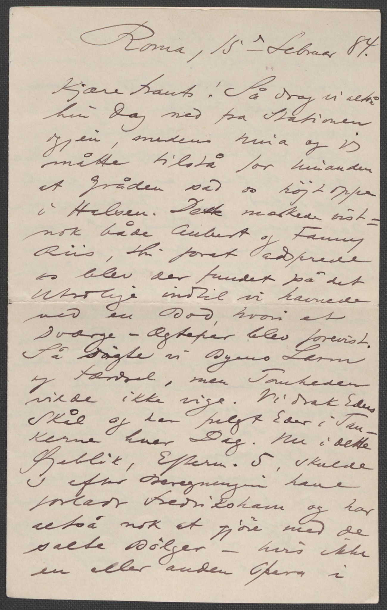 Beyer, Frants, RA/PA-0132/F/L0001: Brev fra Edvard Grieg til Frantz Beyer og "En del optegnelser som kan tjene til kommentar til brevene" av Marie Beyer, 1872-1907, s. 86