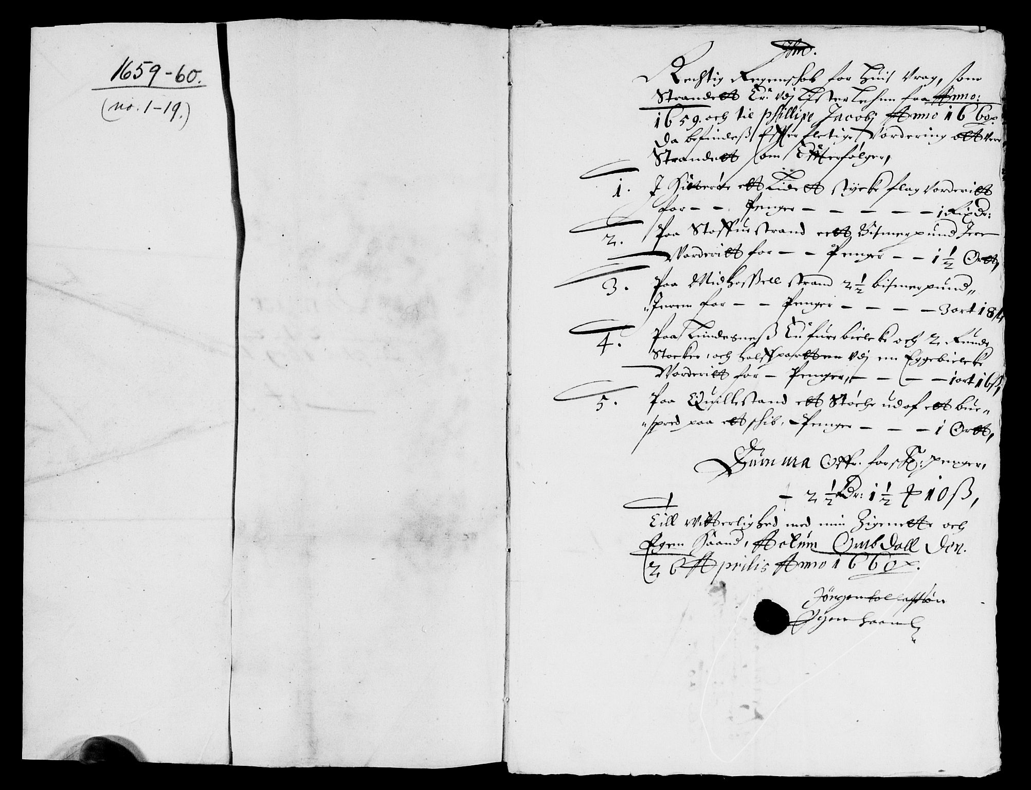 Rentekammeret inntil 1814, Reviderte regnskaper, Lensregnskaper, AV/RA-EA-5023/R/Rb/Rbr/L0022: Lista len, 1658-1660