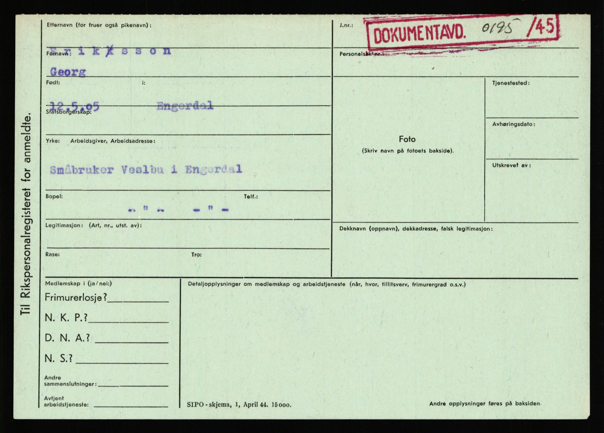 Statspolitiet - Hovedkontoret / Osloavdelingen, AV/RA-S-1329/C/Ca/L0004: Eid - funn av gjenstander	, 1943-1945, s. 2047