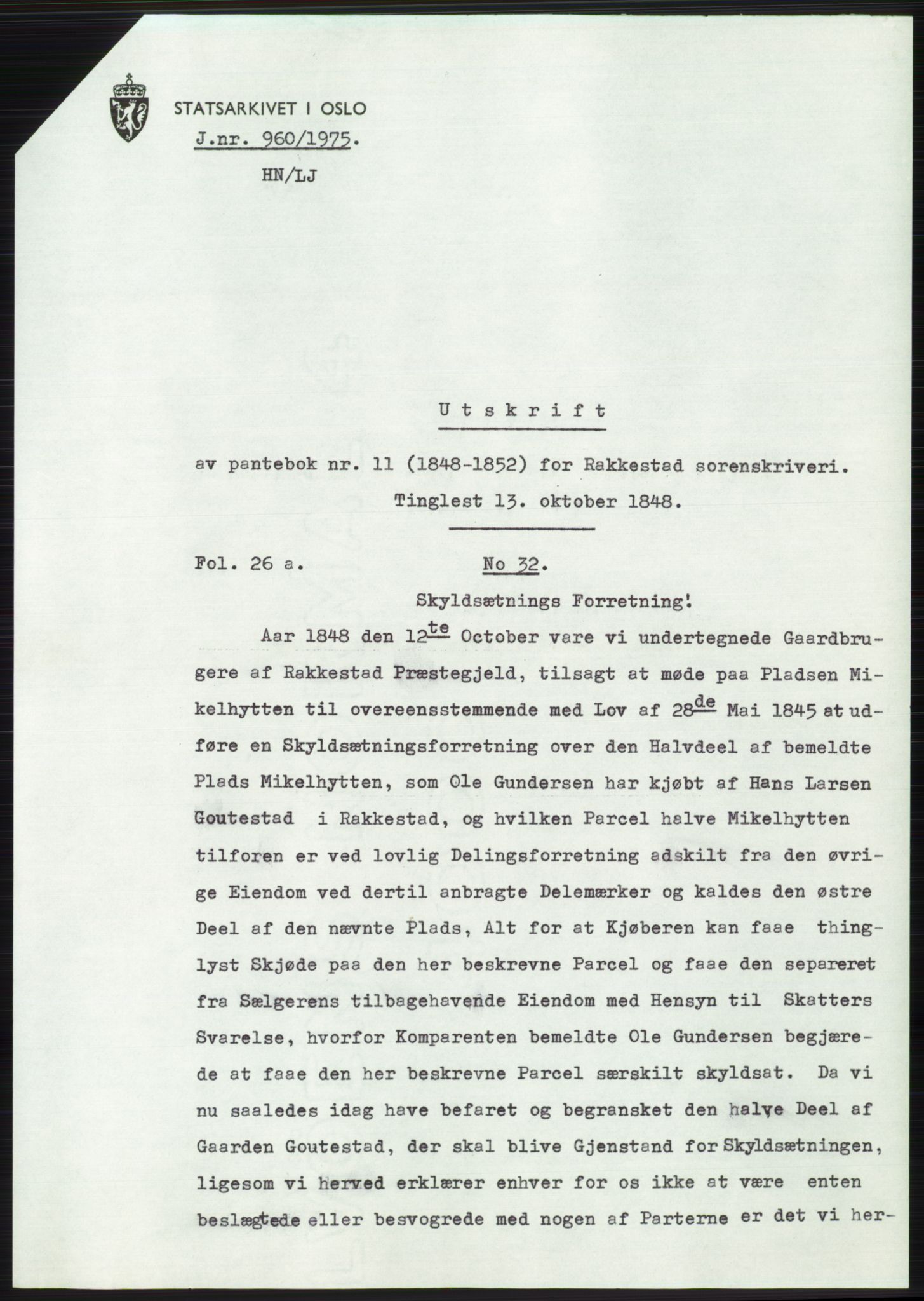 Statsarkivet i Oslo, SAO/A-10621/Z/Zd/L0034: Avskrifter, j.nr 66-2499/1975, 1975, s. 120