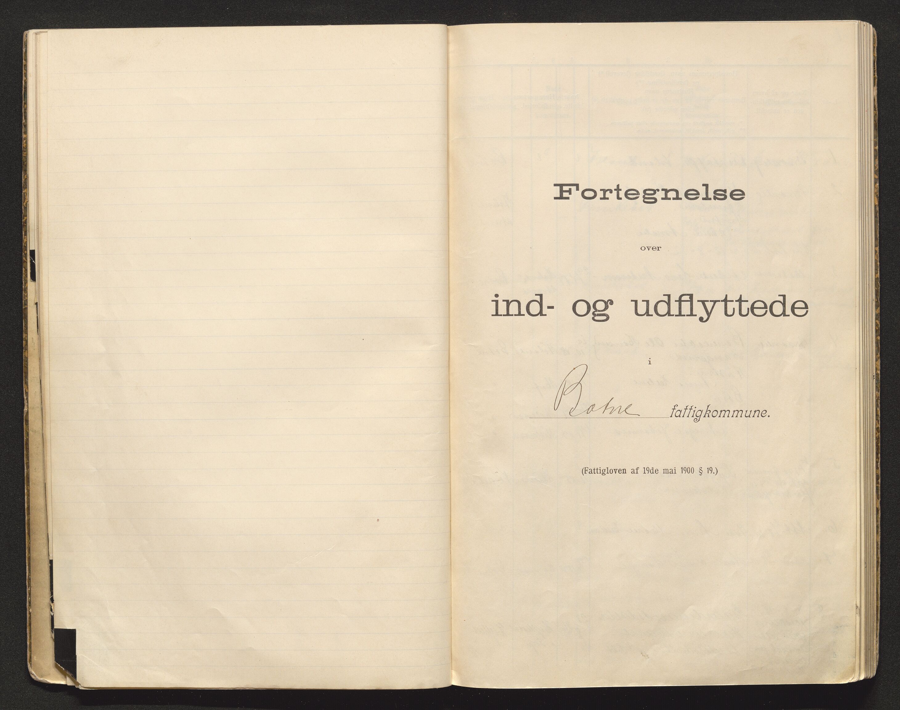 Botne lensmannskontor, AV/SAKO-A-534/O/Oa/L0003: Protokoll over inn- og utflyttede, 1910-1915