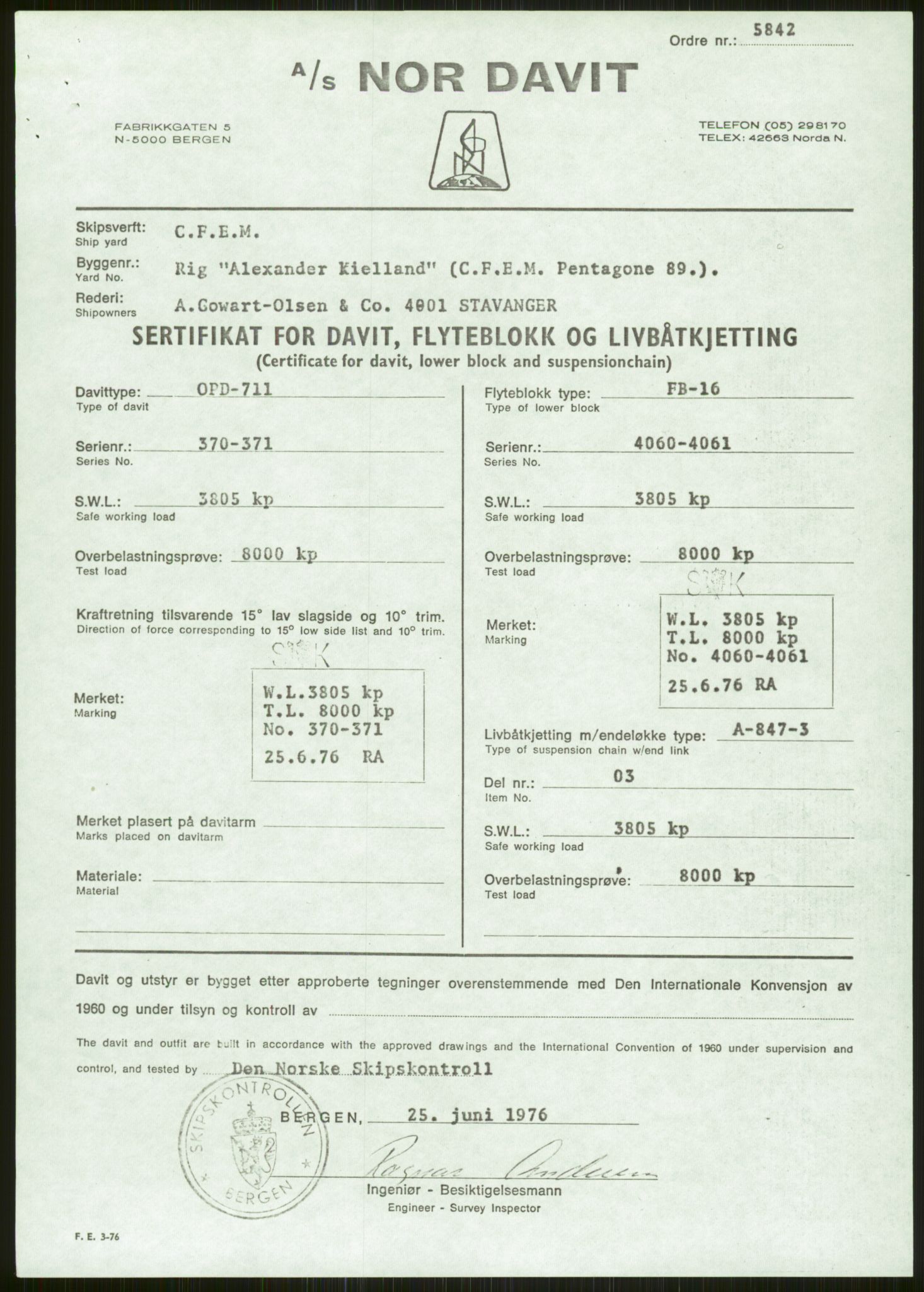 Justisdepartementet, Granskningskommisjonen ved Alexander Kielland-ulykken 27.3.1980, AV/RA-S-1165/D/L0006: A Alexander L. Kielland (Doku.liste + A3-A6, A11-A13, A18-A20-A21, A23, A31 av 31)/Dykkerjournaler, 1980-1981, s. 13