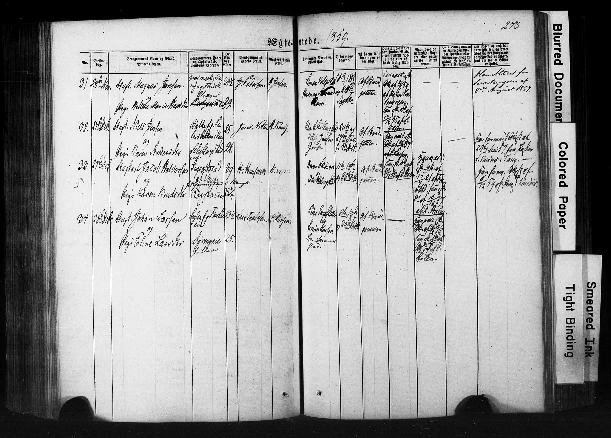 Løten prestekontor, AV/SAH-PREST-022/K/Ka/L0007: Ministerialbok nr. 7, 1850-1859, s. 278