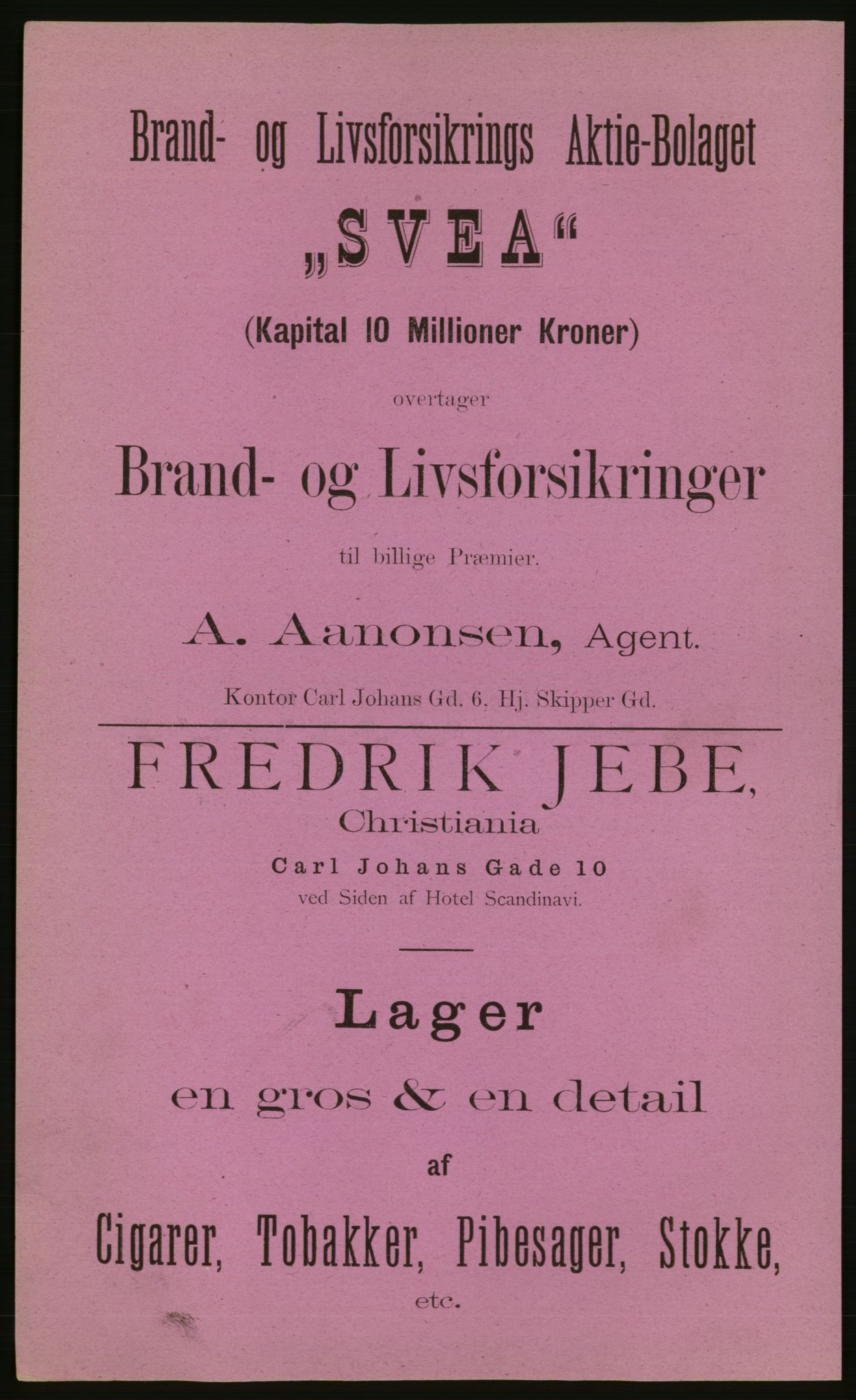 Kristiania/Oslo adressebok, PUBL/-, 1881