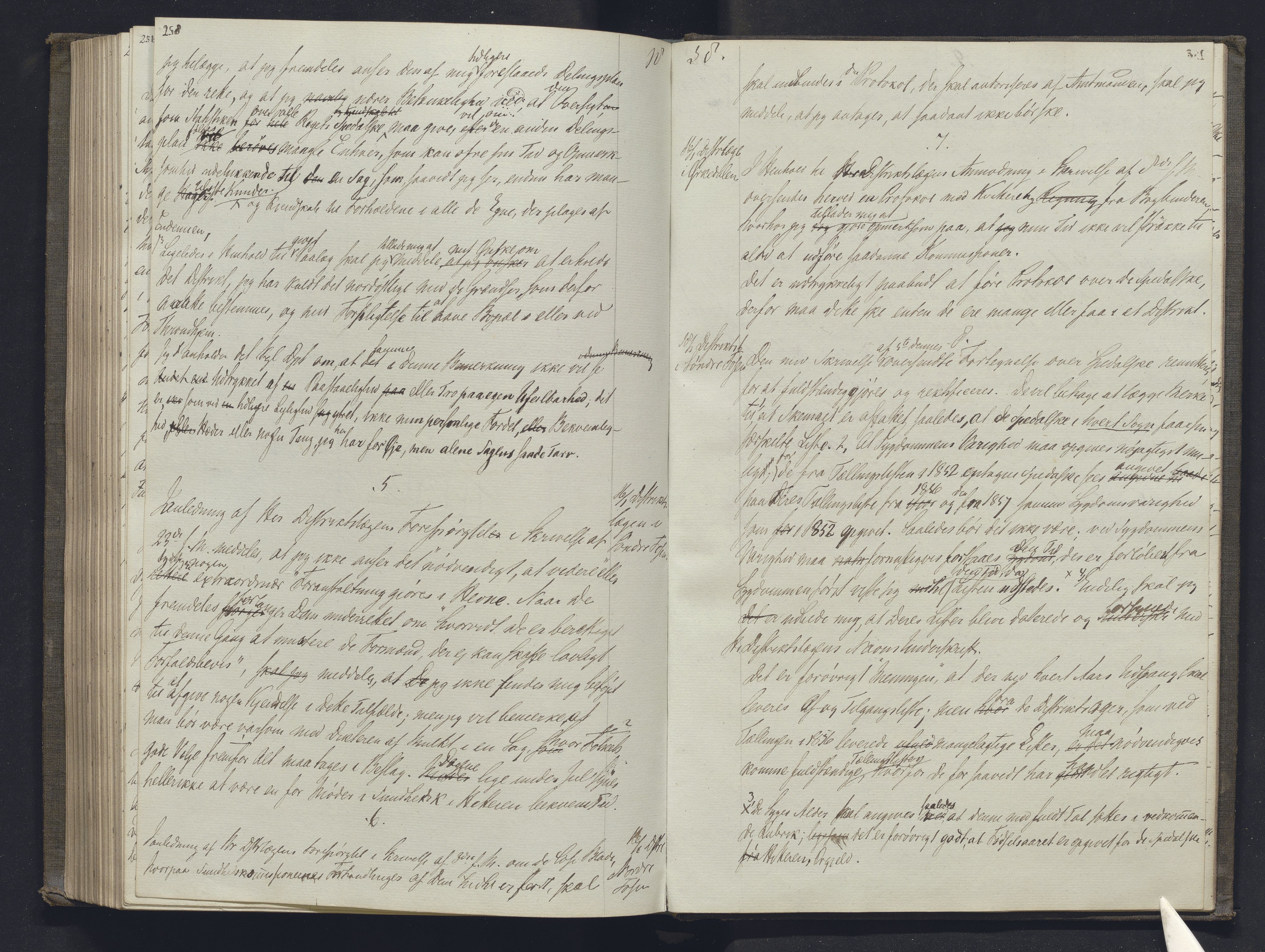 Lepraarkiver - Overlegen for den spedalske sykdom, AV/SAB-A-61001/B.b/L0001: Kopibok, 1854-1858, s. 258-259