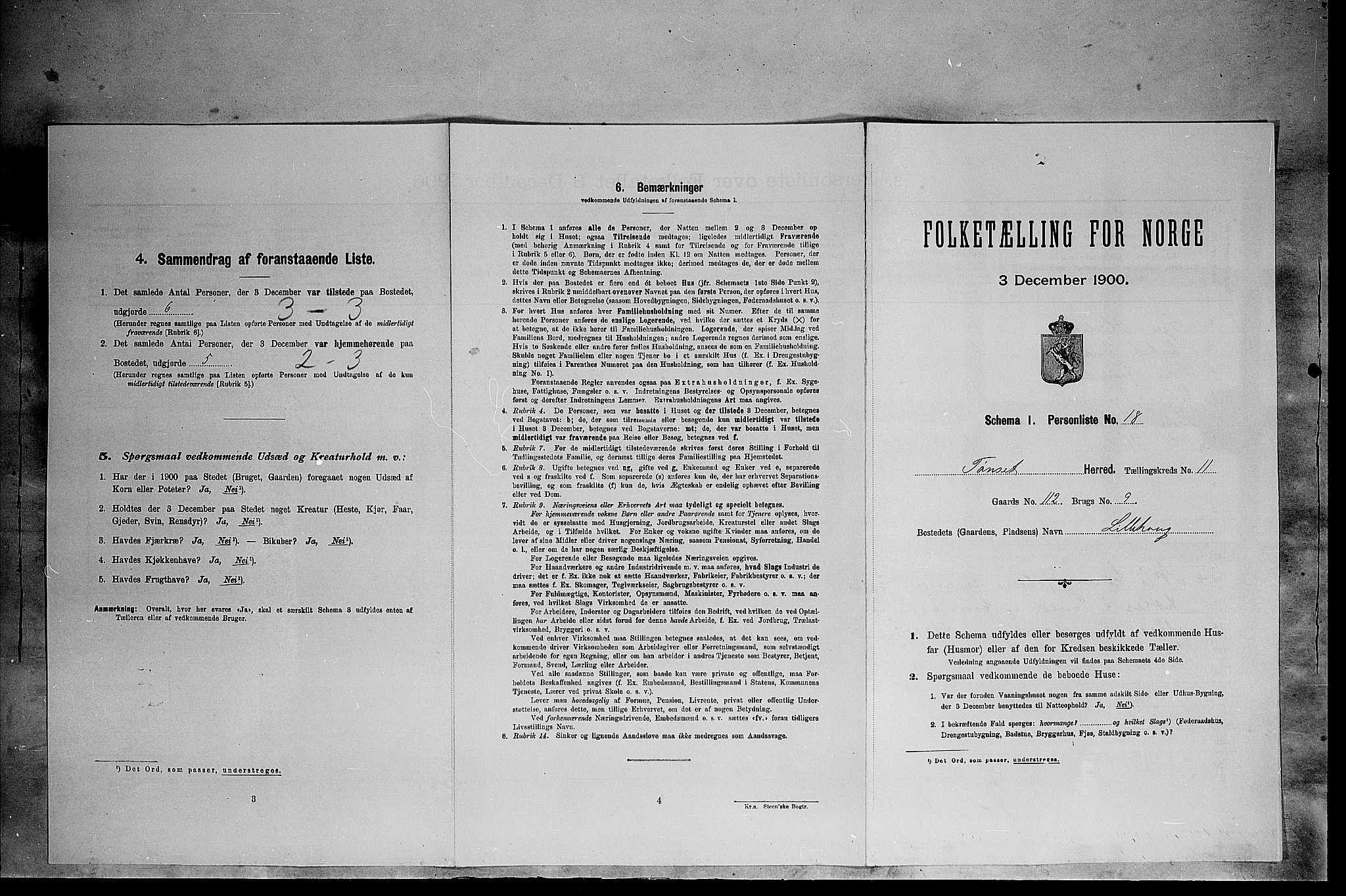 SAH, Folketelling 1900 for 0437 Tynset herred, 1900, s. 1034