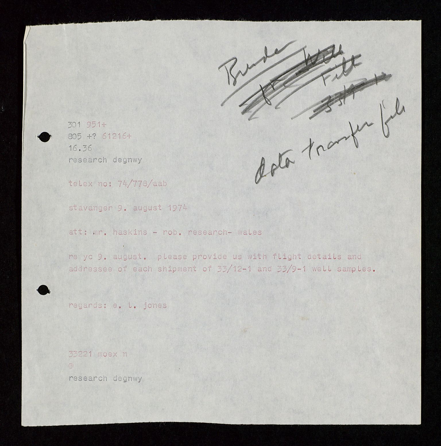Pa 1578 - Mobil Exploration Norway Incorporated, AV/SAST-A-102024/4/D/Da/L0115: S.E. Smith - Sak og korrespondanse, 1974-1981, s. 655