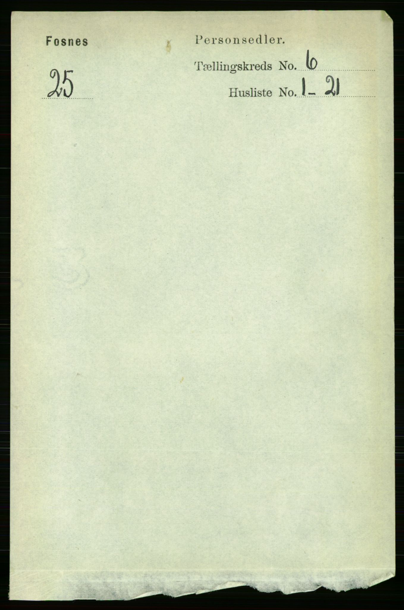 RA, Folketelling 1891 for 1748 Fosnes herred, 1891, s. 2761