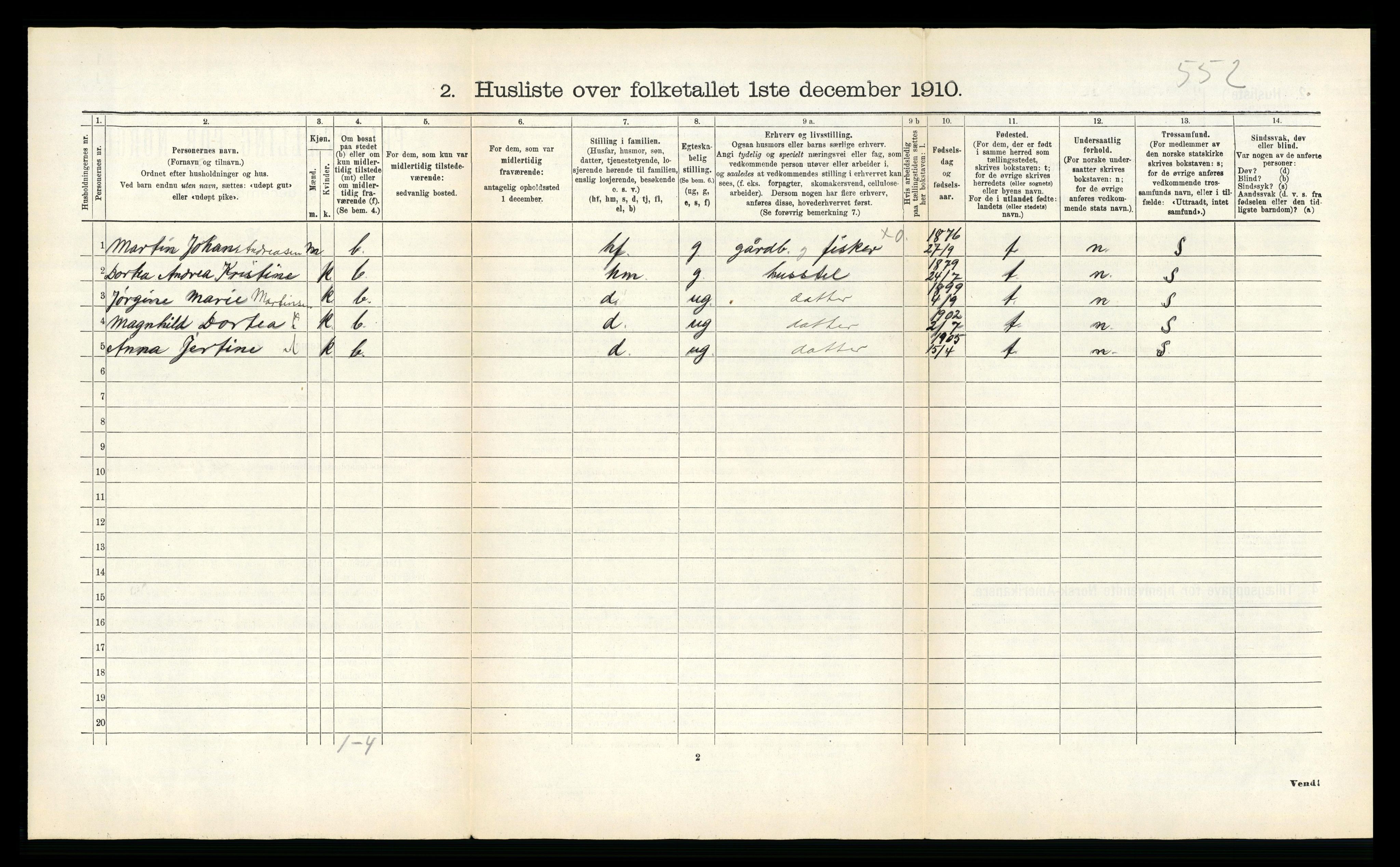 RA, Folketelling 1910 for 1835 Træna herred, 1910, s. 214