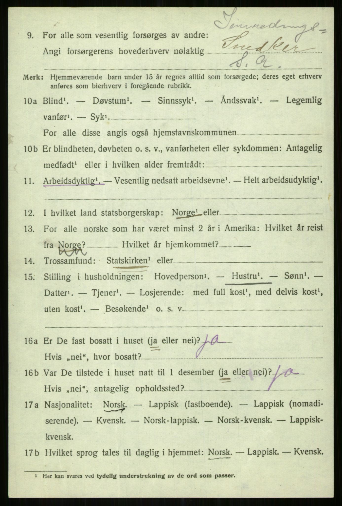 SATØ, Folketelling 1920 for 1936 Karlsøy herred, 1920, s. 4009