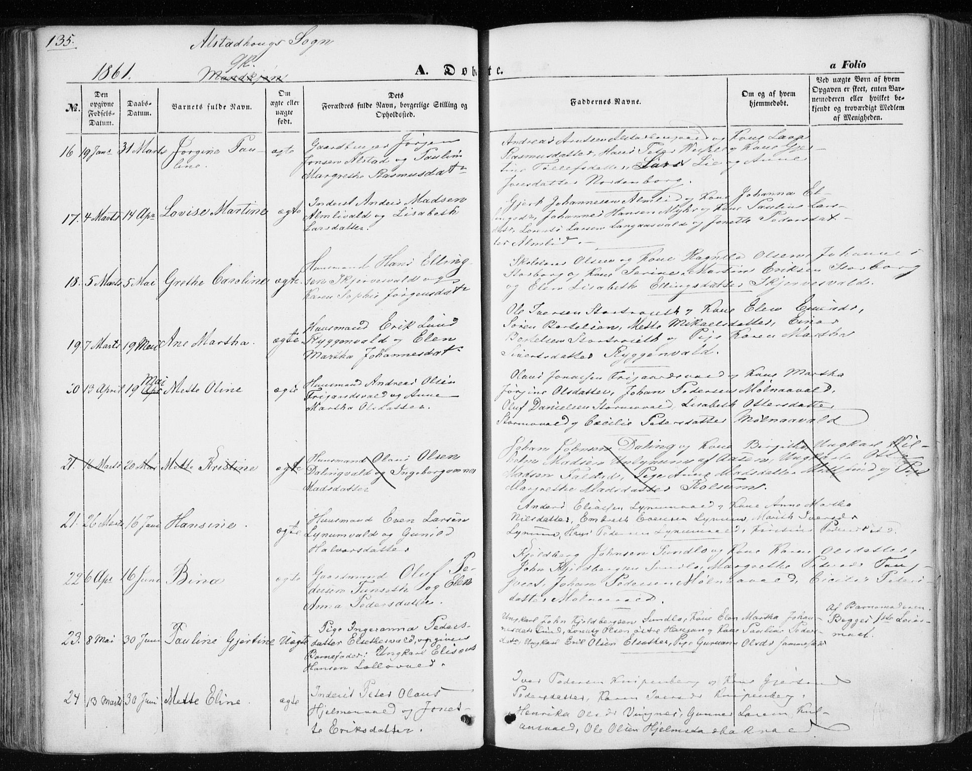 Ministerialprotokoller, klokkerbøker og fødselsregistre - Nord-Trøndelag, AV/SAT-A-1458/717/L0154: Ministerialbok nr. 717A07 /1, 1850-1862, s. 135