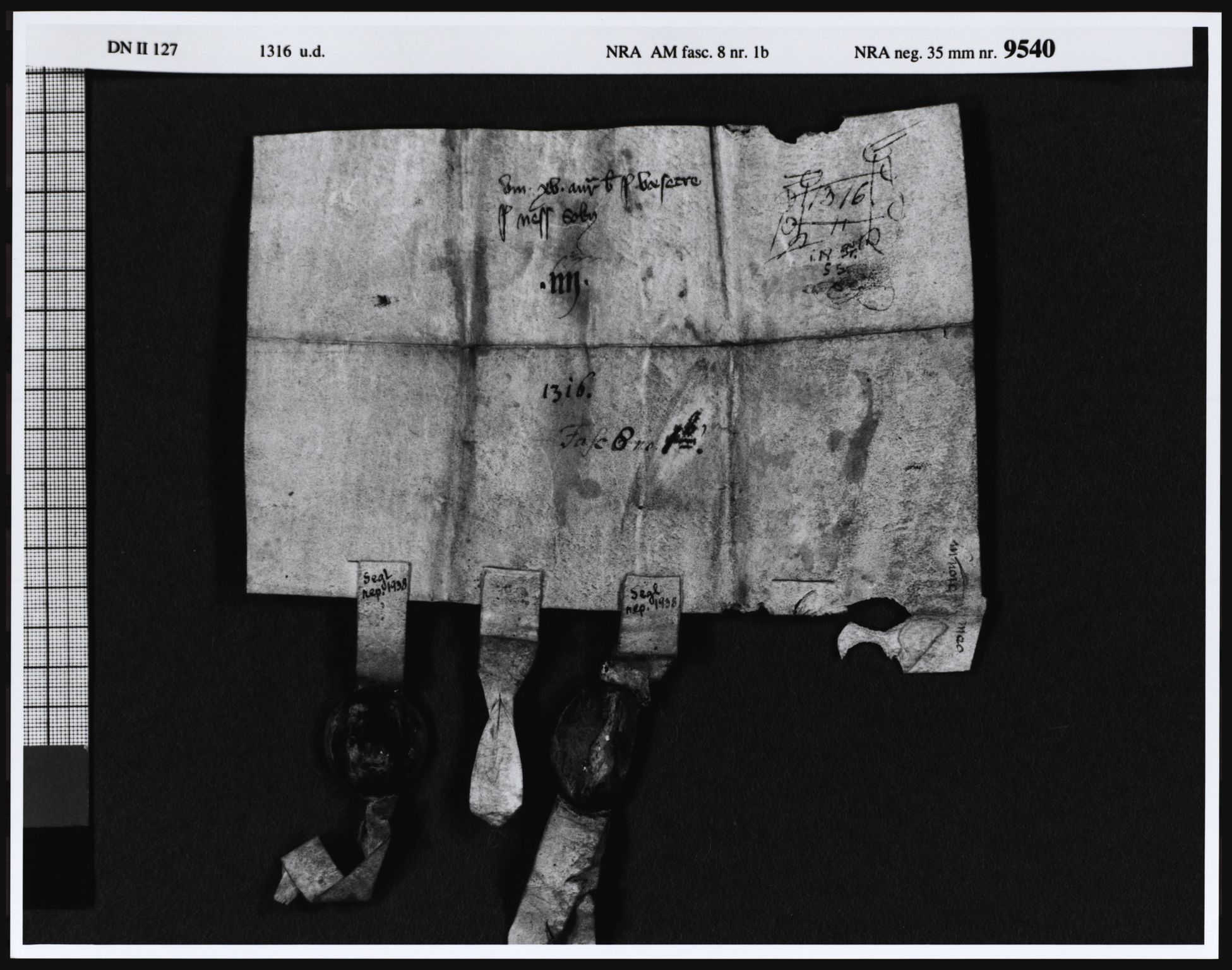 Riksarkivets diplomsamling, AV/RA-EA-5965/F05/L0028: NRA AM fasc. 8 nr. 1a-6, 1315-1324, s. 11