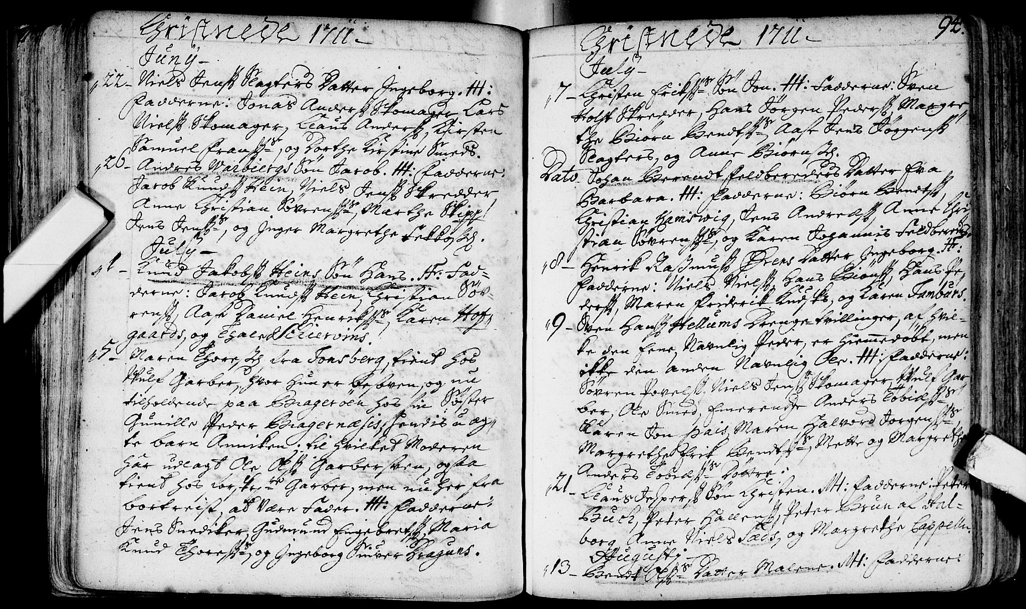Bragernes kirkebøker, AV/SAKO-A-6/F/Fa/L0003: Ministerialbok nr. I 3, 1706-1734, s. 94