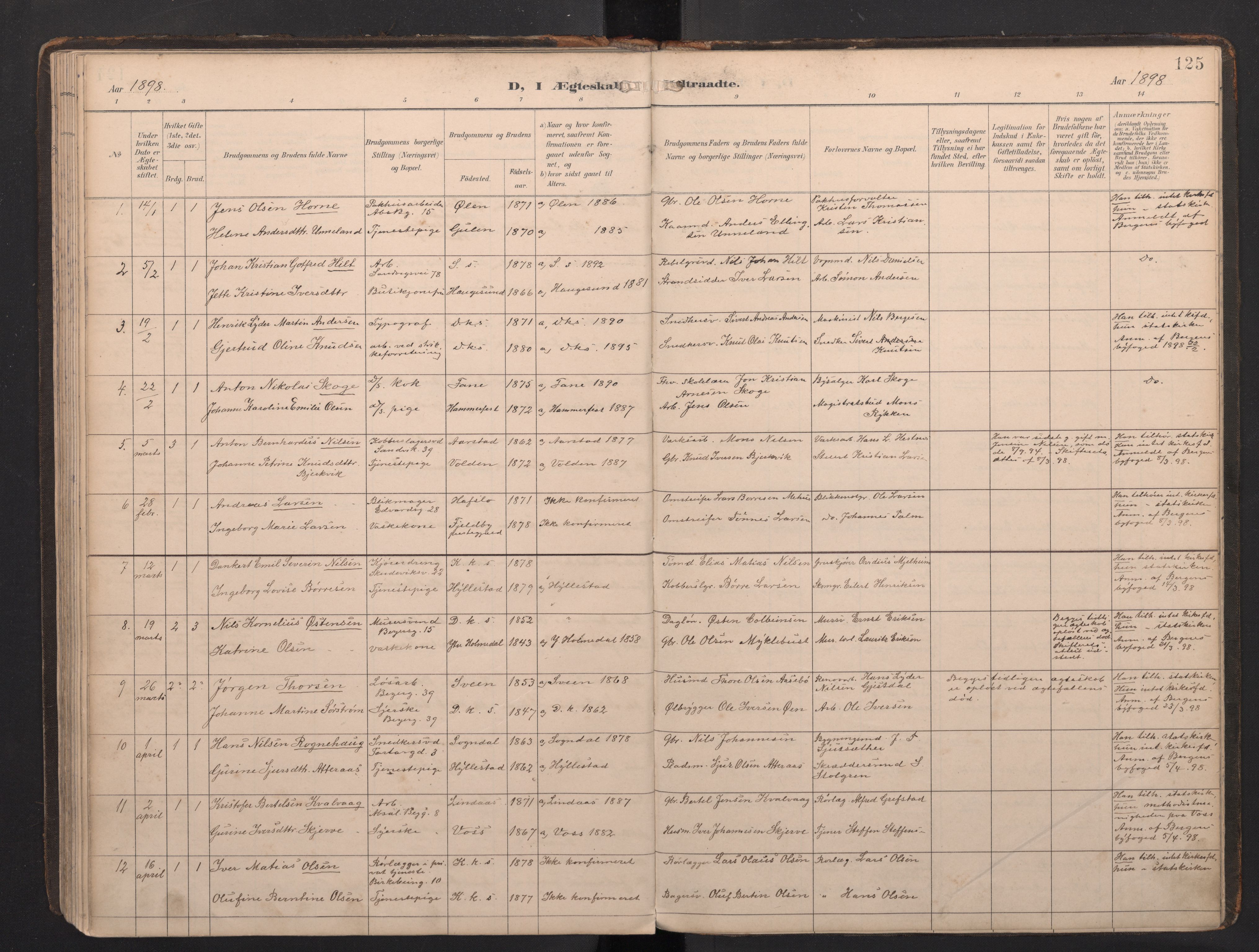 Sandviken Sokneprestembete, SAB/A-77601/H/Ha: Ministerialbok nr. G 1, 1892-2002, s. 125