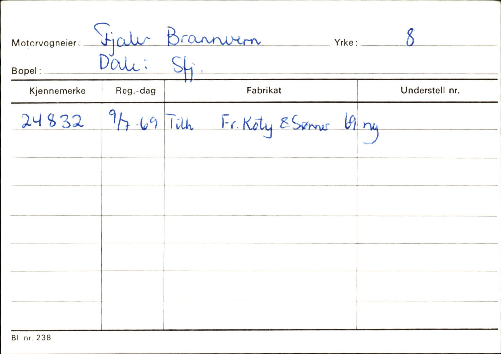 Statens vegvesen, Sogn og Fjordane vegkontor, SAB/A-5301/4/F/L0125: Eigarregister Sogndal V-Å. Aurland A-Å. Fjaler A-N, 1945-1975, s. 1687