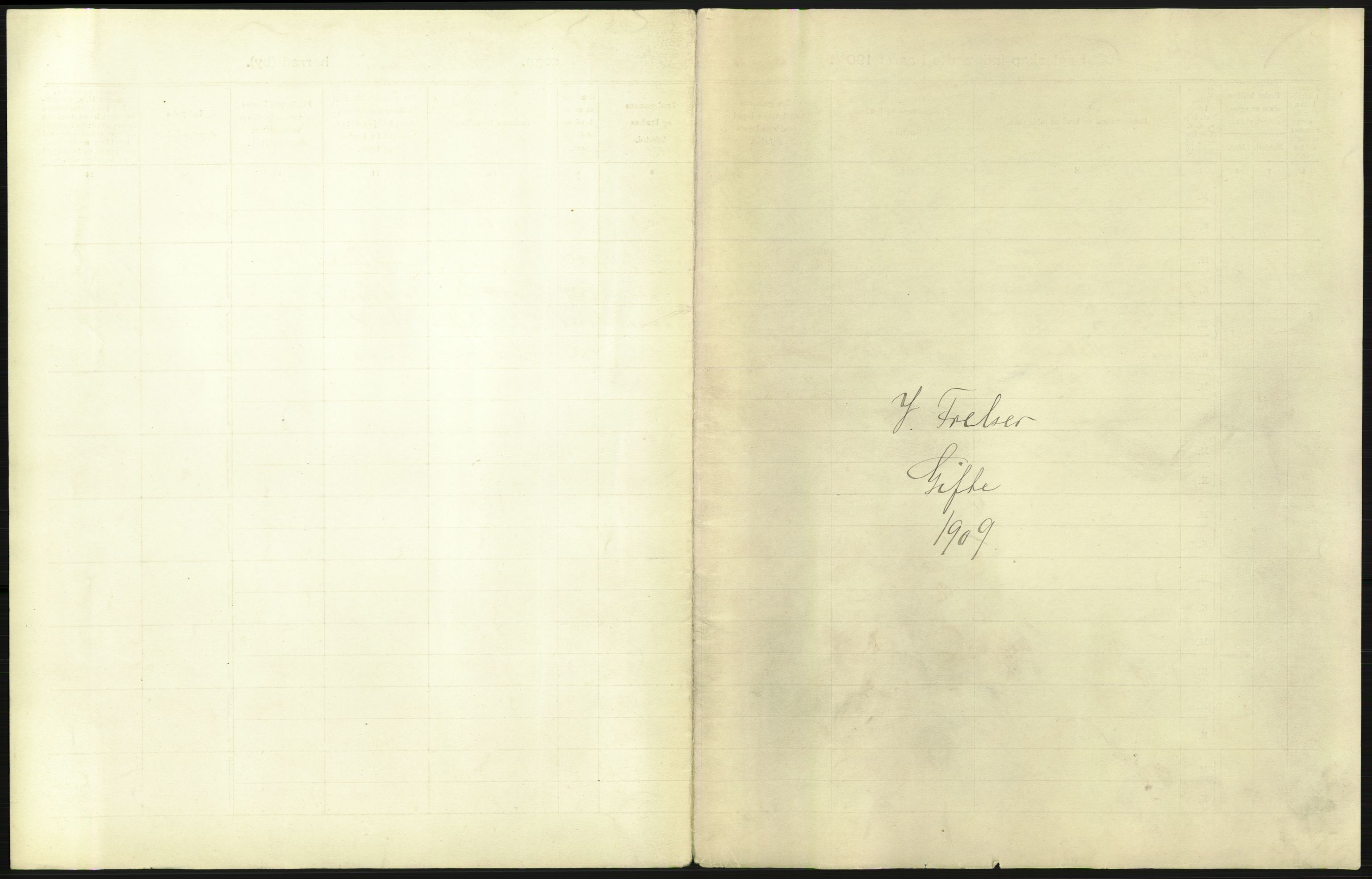 Statistisk sentralbyrå, Sosiodemografiske emner, Befolkning, AV/RA-S-2228/D/Df/Dfa/Dfag/L0008: Kristiania: Gifte., 1909, s. 1