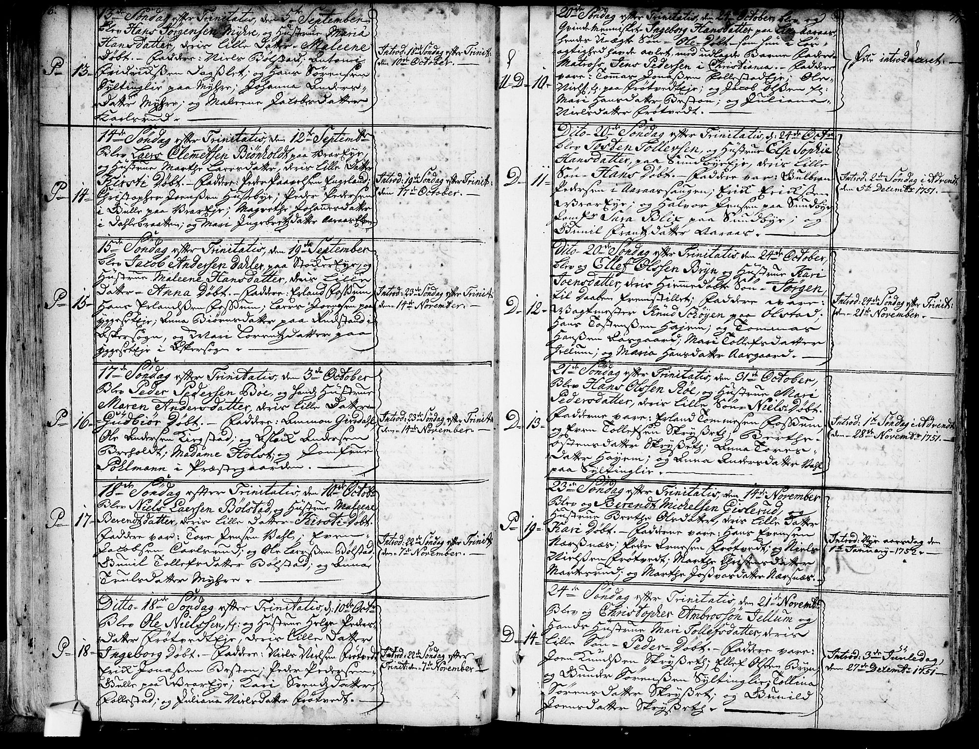 Røyken kirkebøker, AV/SAKO-A-241/G/Ga/L0001: Klokkerbok nr. 1, 1740-1768, s. 76-77