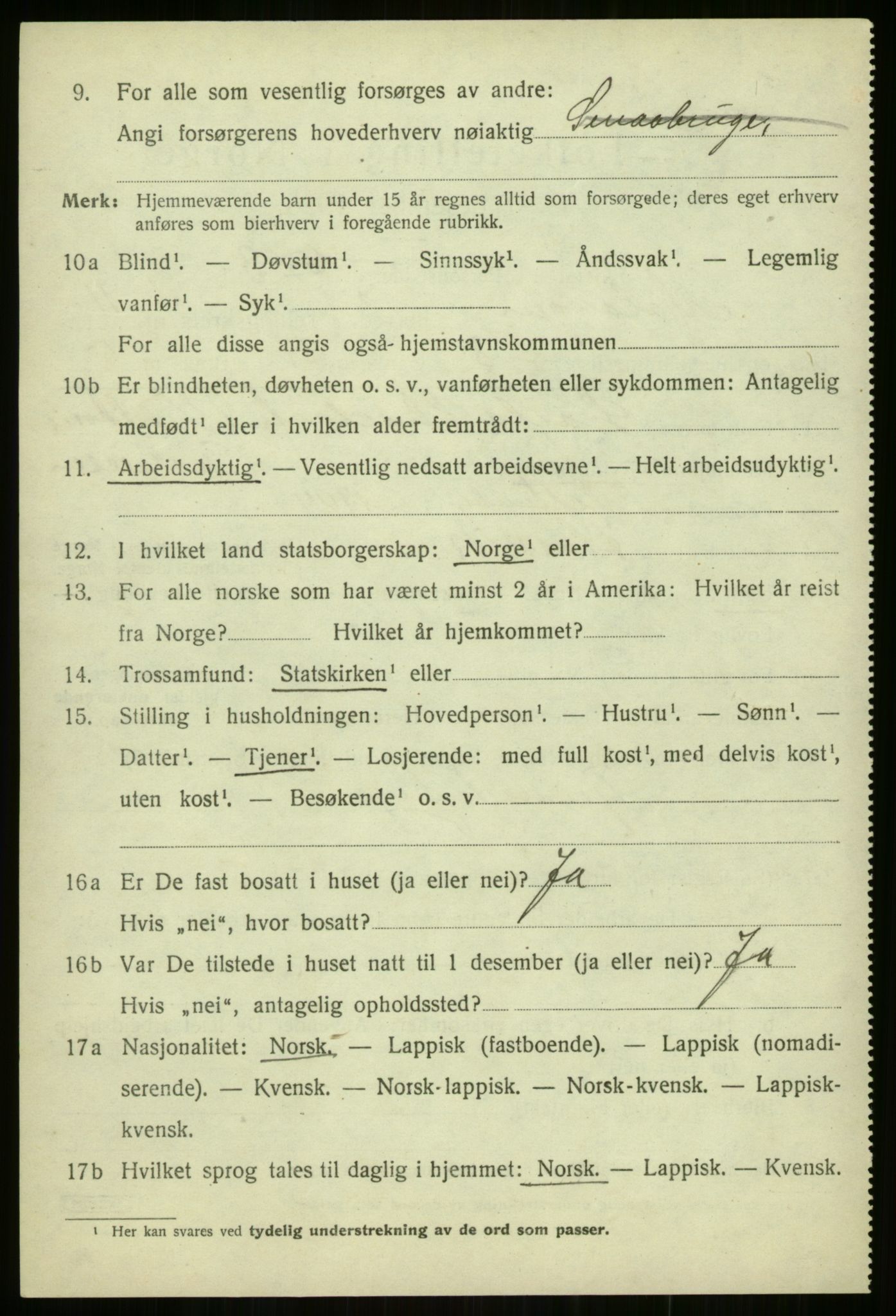 SATØ, Folketelling 1920 for 1932 Malangen herred, 1920, s. 4233