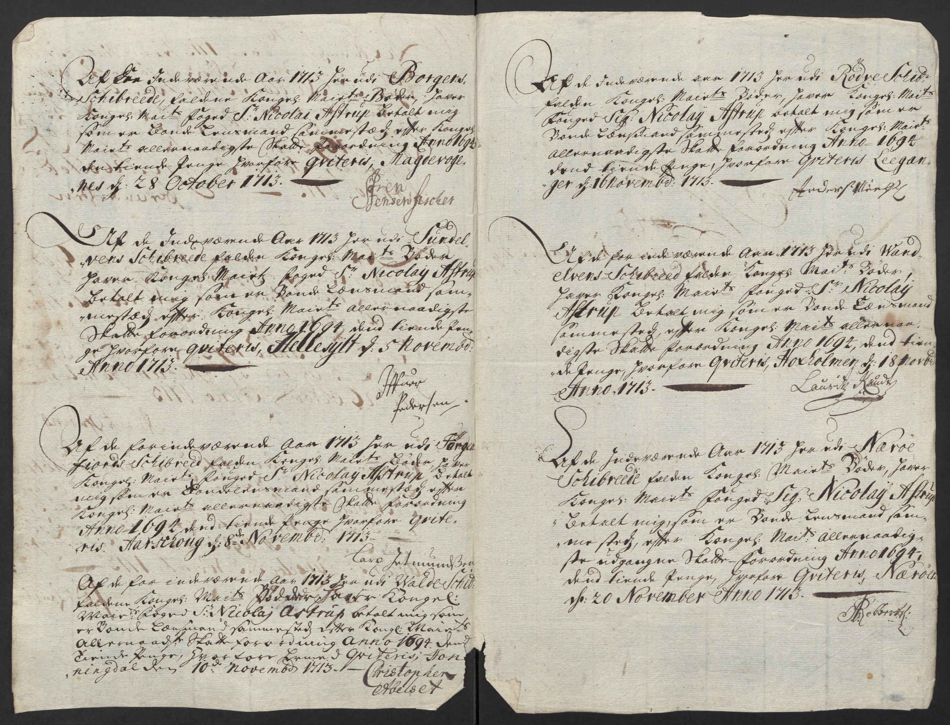 Rentekammeret inntil 1814, Reviderte regnskaper, Fogderegnskap, RA/EA-4092/R54/L3565: Fogderegnskap Sunnmøre, 1712-1713, s. 556