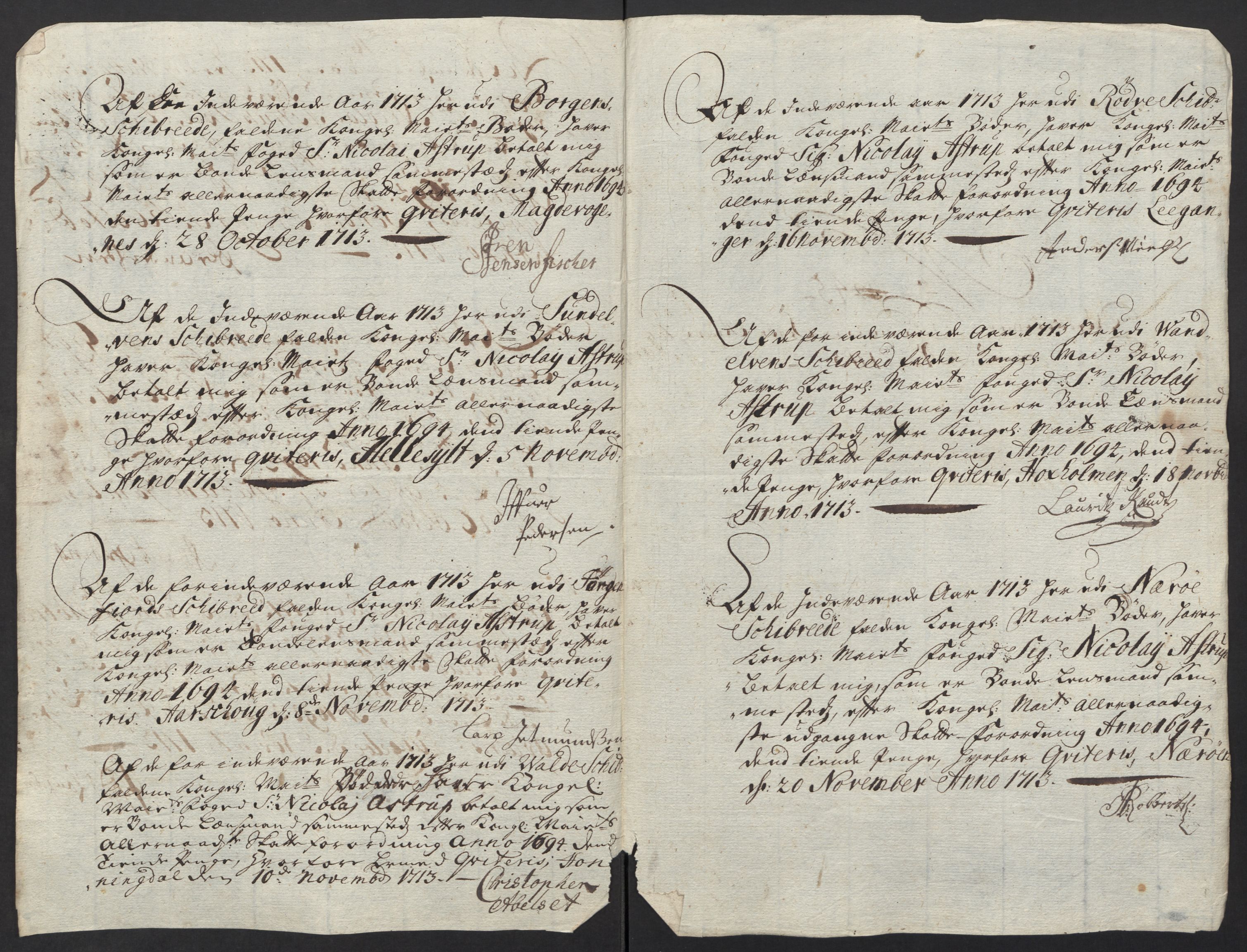 Rentekammeret inntil 1814, Reviderte regnskaper, Fogderegnskap, AV/RA-EA-4092/R54/L3565: Fogderegnskap Sunnmøre, 1712-1713, s. 556