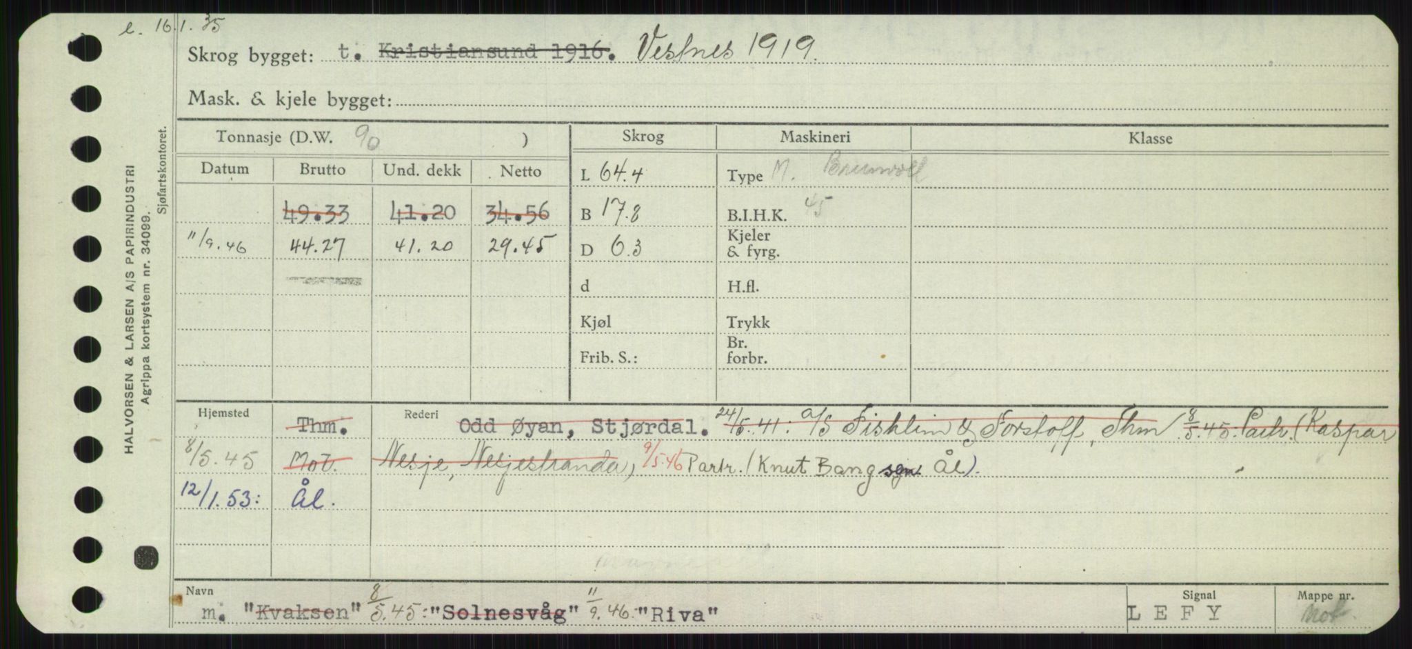 Sjøfartsdirektoratet med forløpere, Skipsmålingen, RA/S-1627/H/Ha/L0004/0002: Fartøy, Mas-R / Fartøy, Odin-R, s. 749