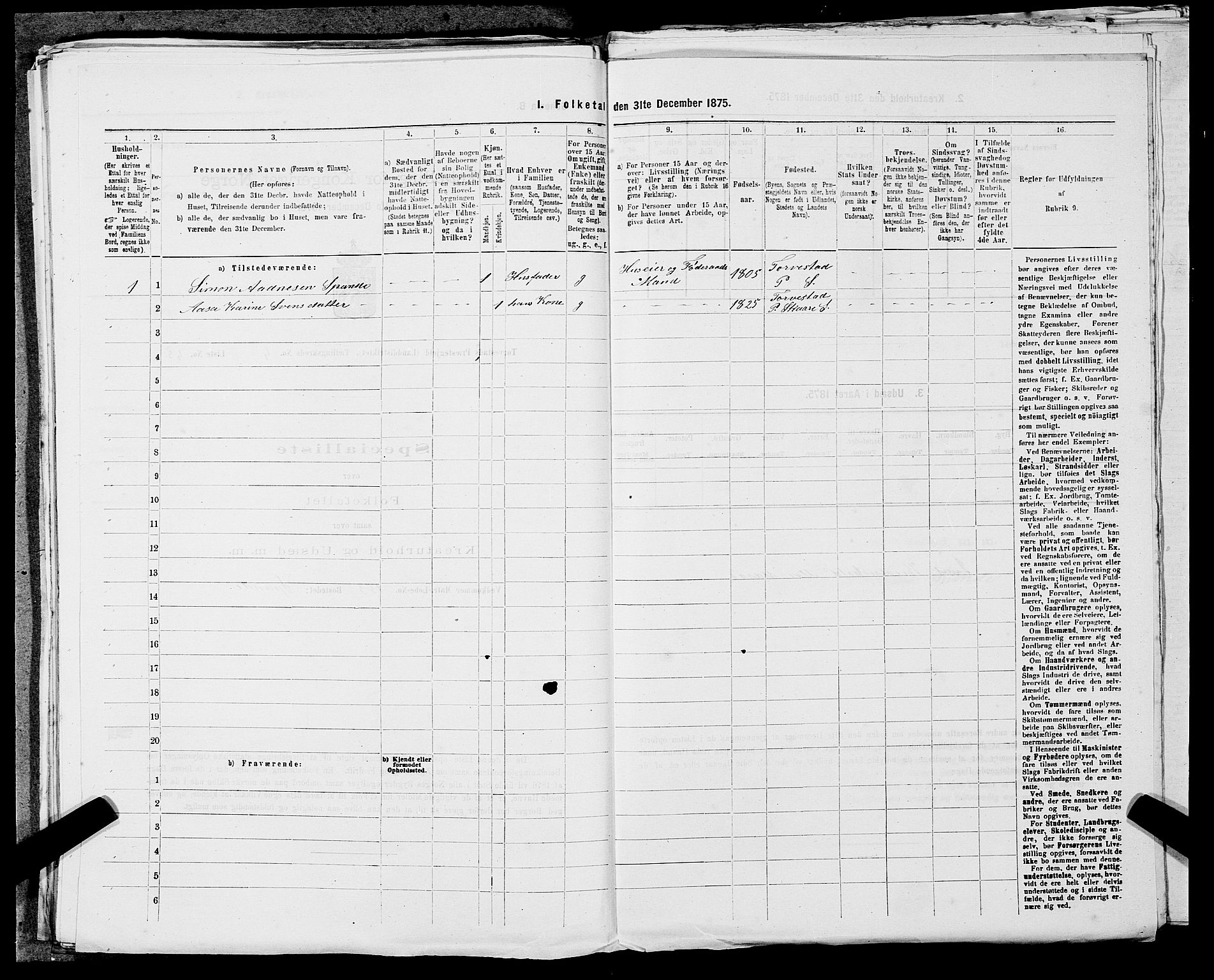 SAST, Folketelling 1875 for 1152L Torvastad prestegjeld, Torvastad sokn, Skåre sokn og Utsira sokn, 1875, s. 628