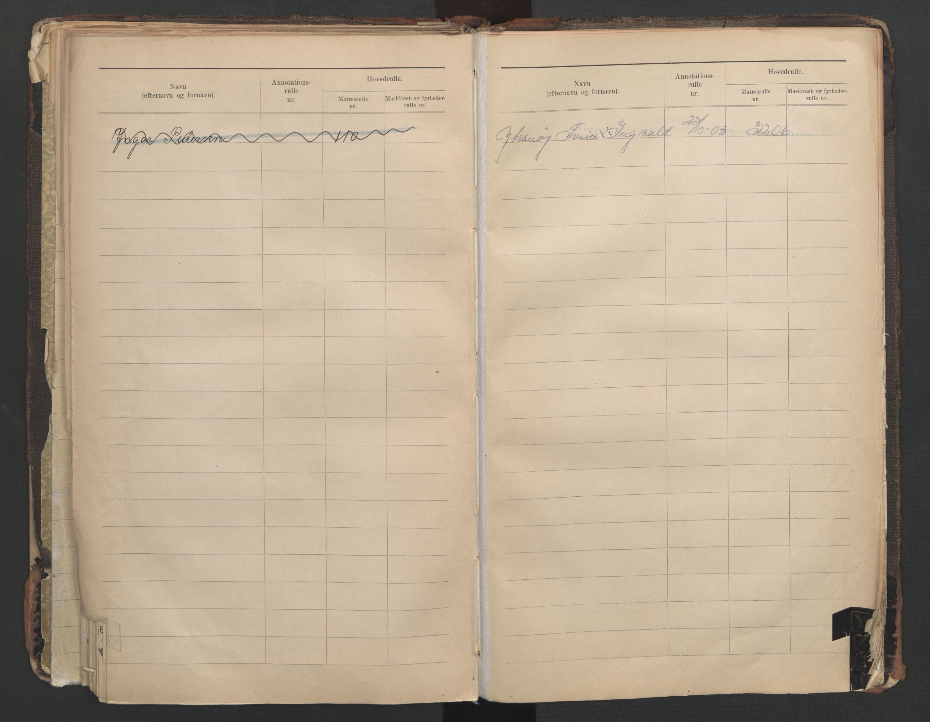 Horten innrulleringskontor, SAKO/A-785/G/Ga/L0001: Register over sjøfarts-, annotasjonsrulle og sjøfartshovedrulle, 1860-1948, s. 87