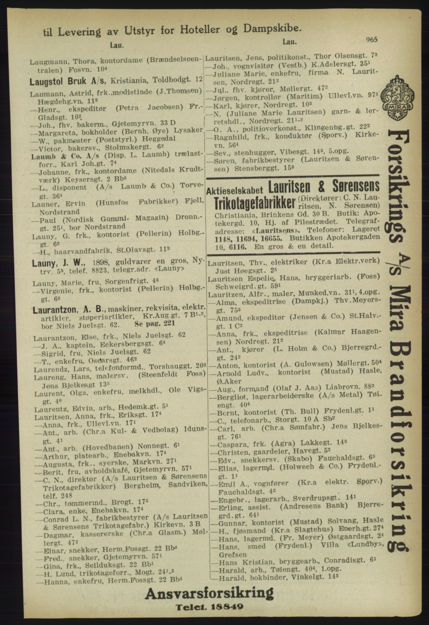 Kristiania/Oslo adressebok, PUBL/-, 1918, s. 990