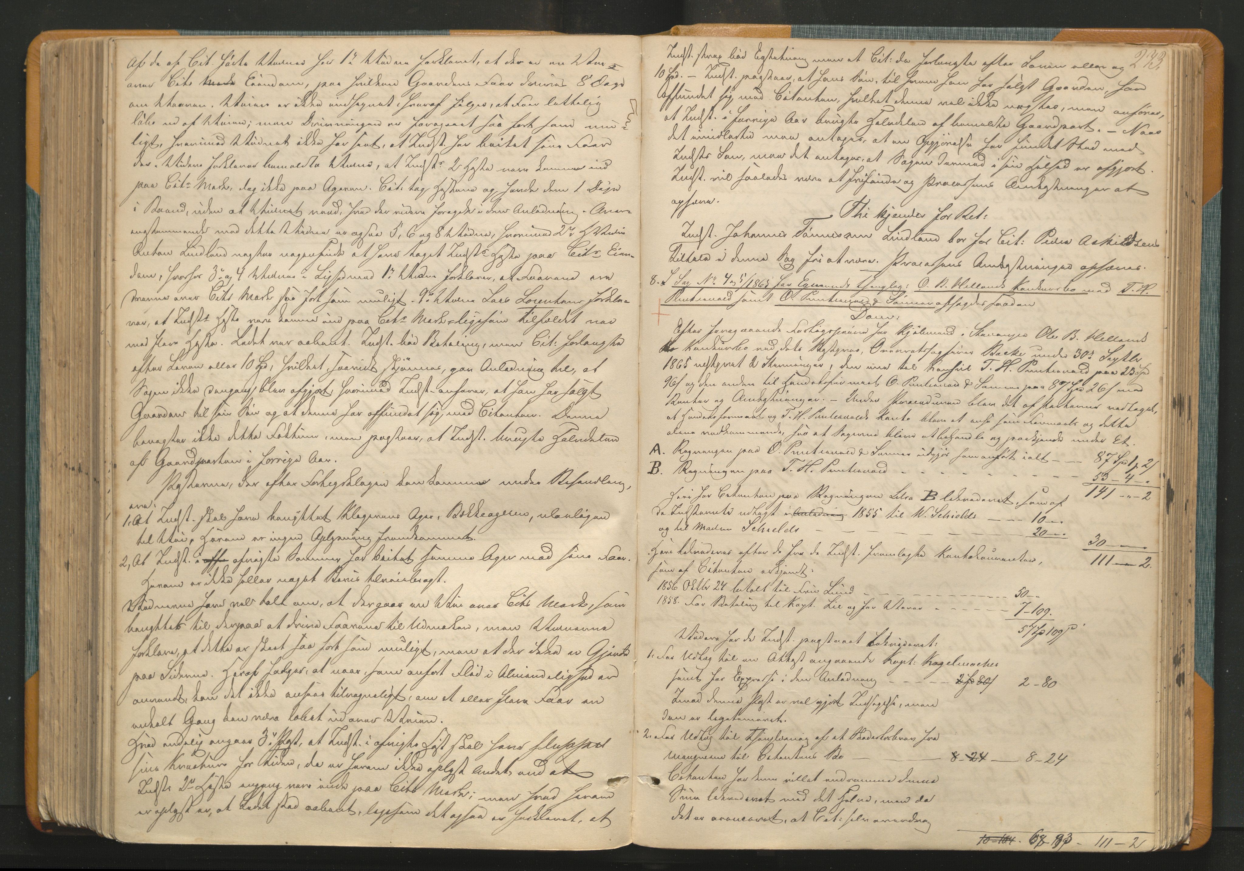Jæren og Dalane sorenskriveri, AV/SAST-A-100306/3/30/30BAA/L0007: Tingbok for Dalane, 1864-1868, s. 272b-273a