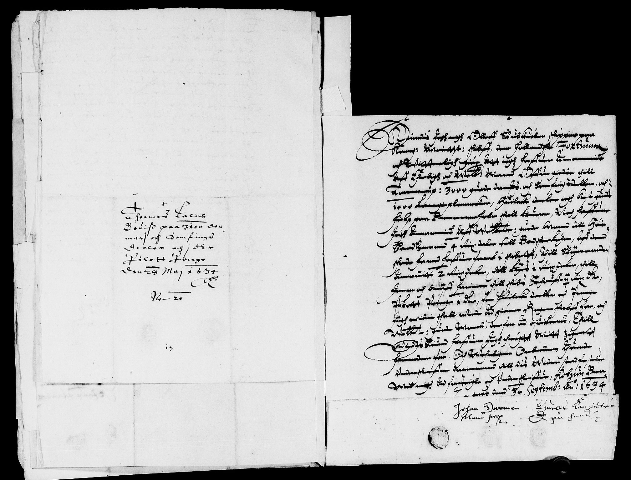 Rentekammeret inntil 1814, Reviderte regnskaper, Lensregnskaper, AV/RA-EA-5023/R/Rb/Rbl/L0005: Brunla len med Eiker len 1626-37, 1632-1635