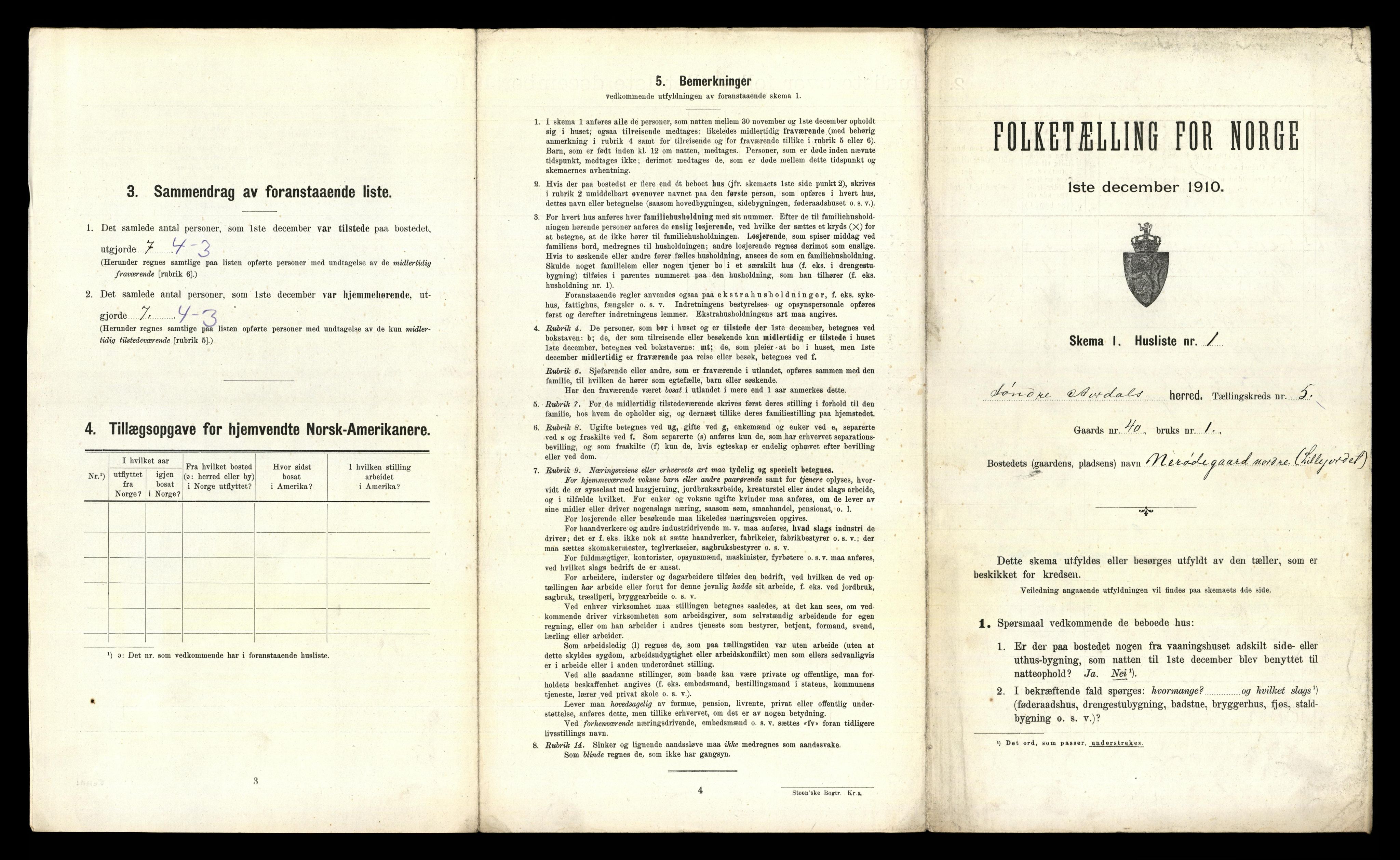 RA, Folketelling 1910 for 0540 Sør-Aurdal herred, 1910, s. 583