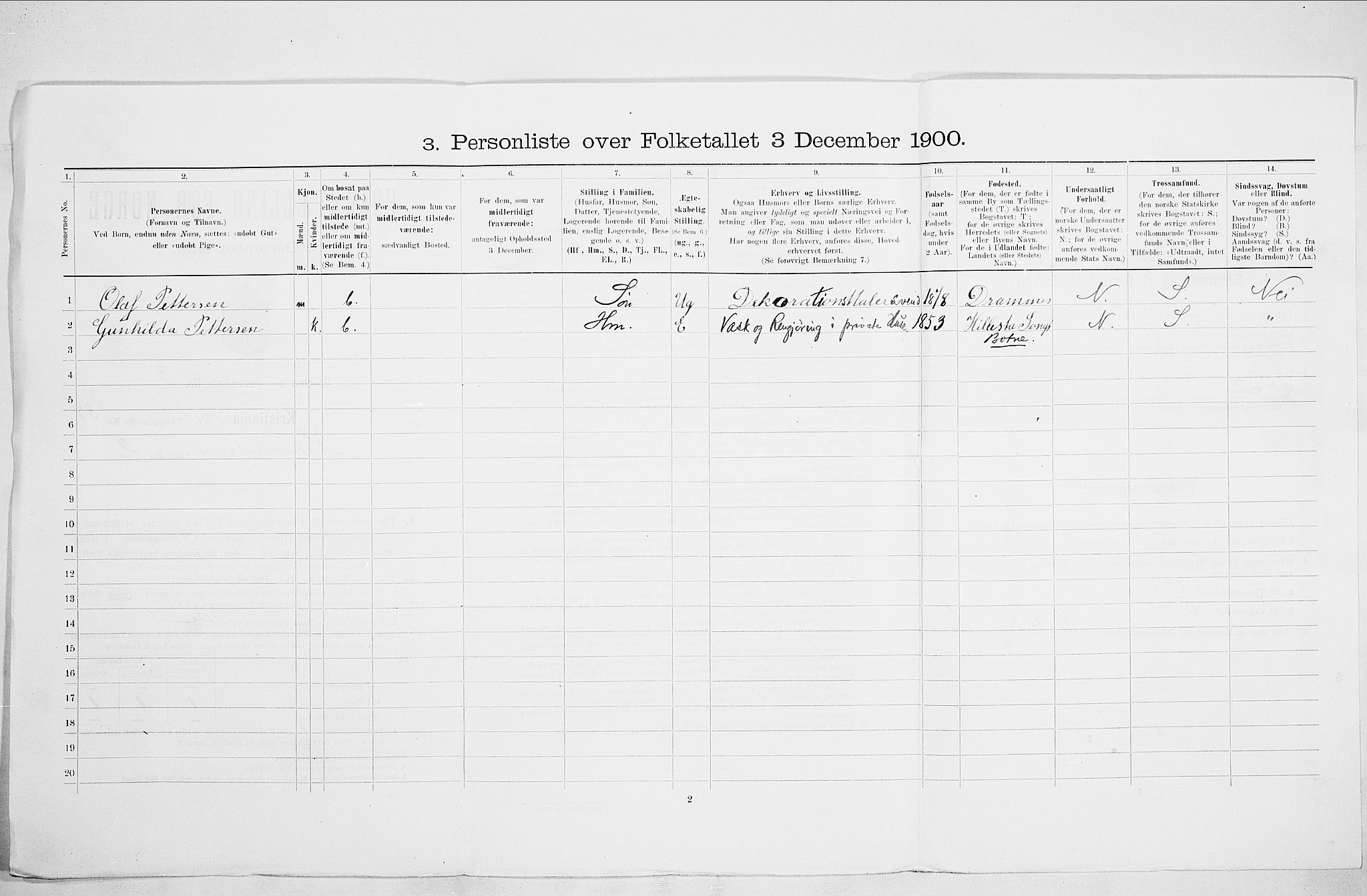 SAO, Folketelling 1900 for 0301 Kristiania kjøpstad, 1900, s. 49758