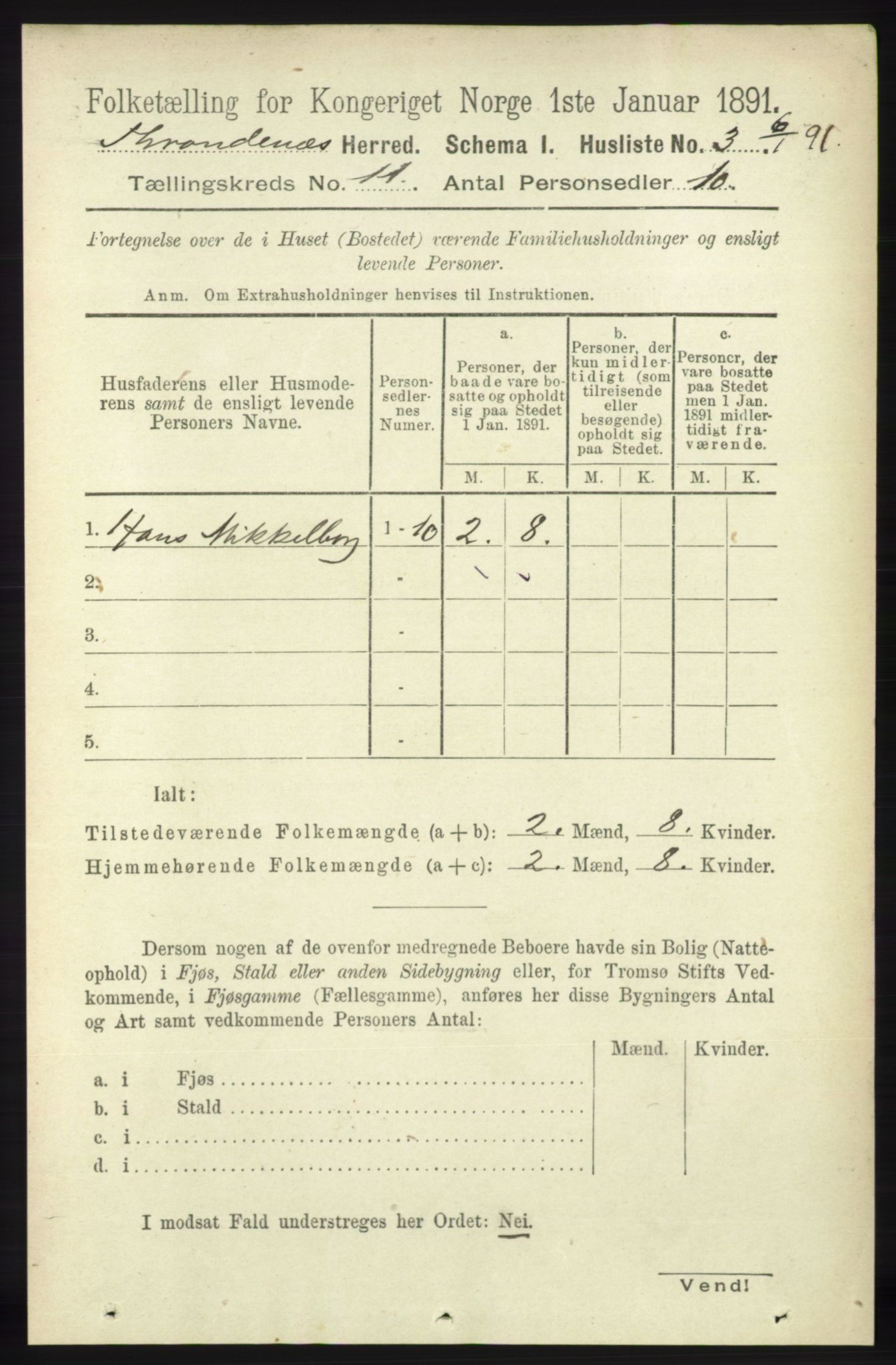 RA, Folketelling 1891 for 1914 Trondenes herred, 1891, s. 7925