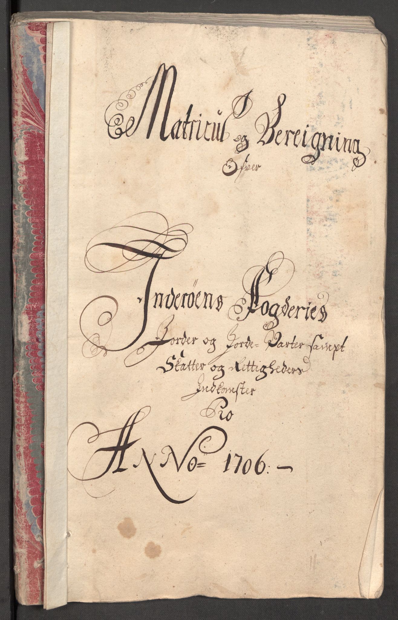 Rentekammeret inntil 1814, Reviderte regnskaper, Fogderegnskap, RA/EA-4092/R63/L4315: Fogderegnskap Inderøy, 1706-1707, s. 23