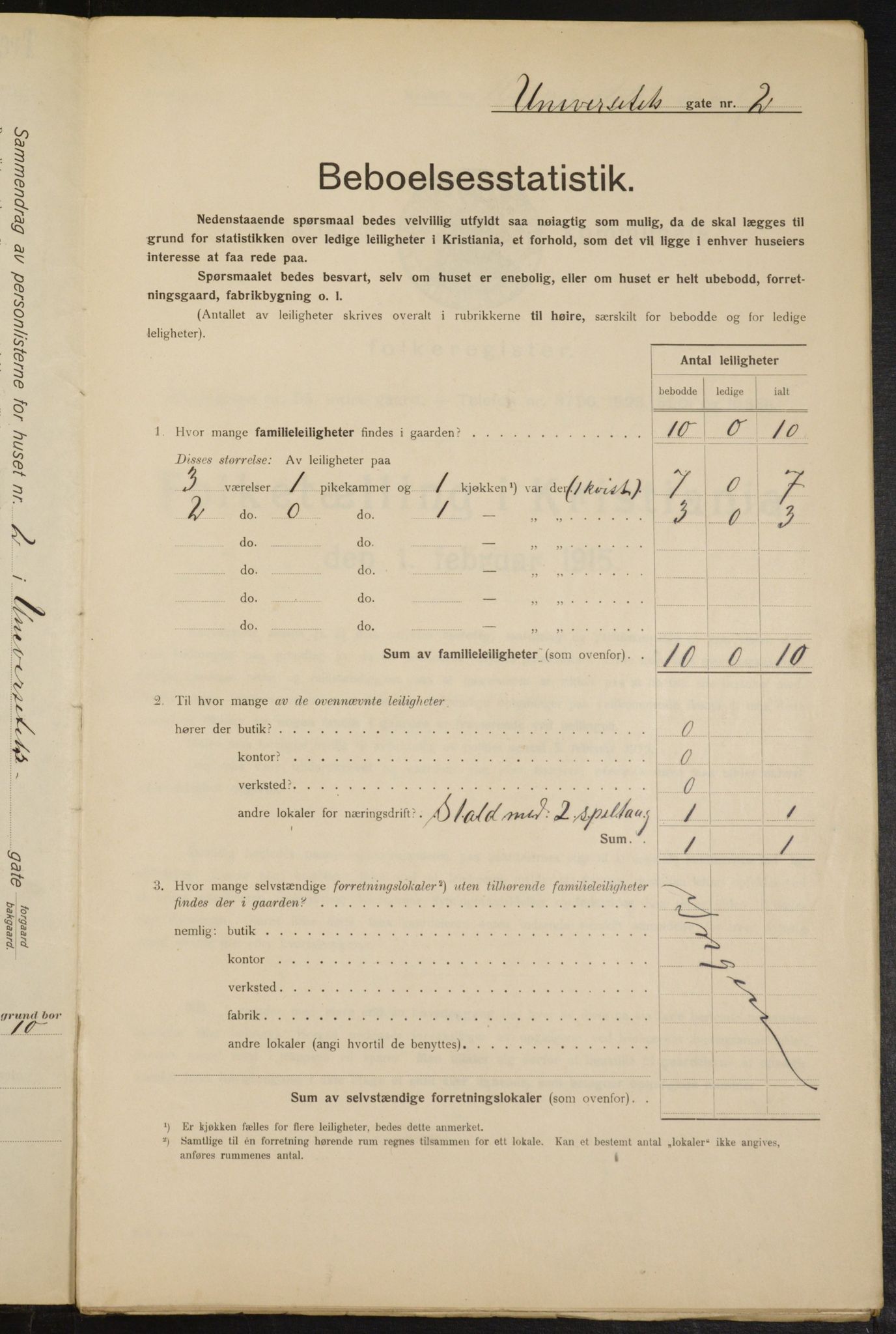 OBA, Kommunal folketelling 1.2.1915 for Kristiania, 1915, s. 120601