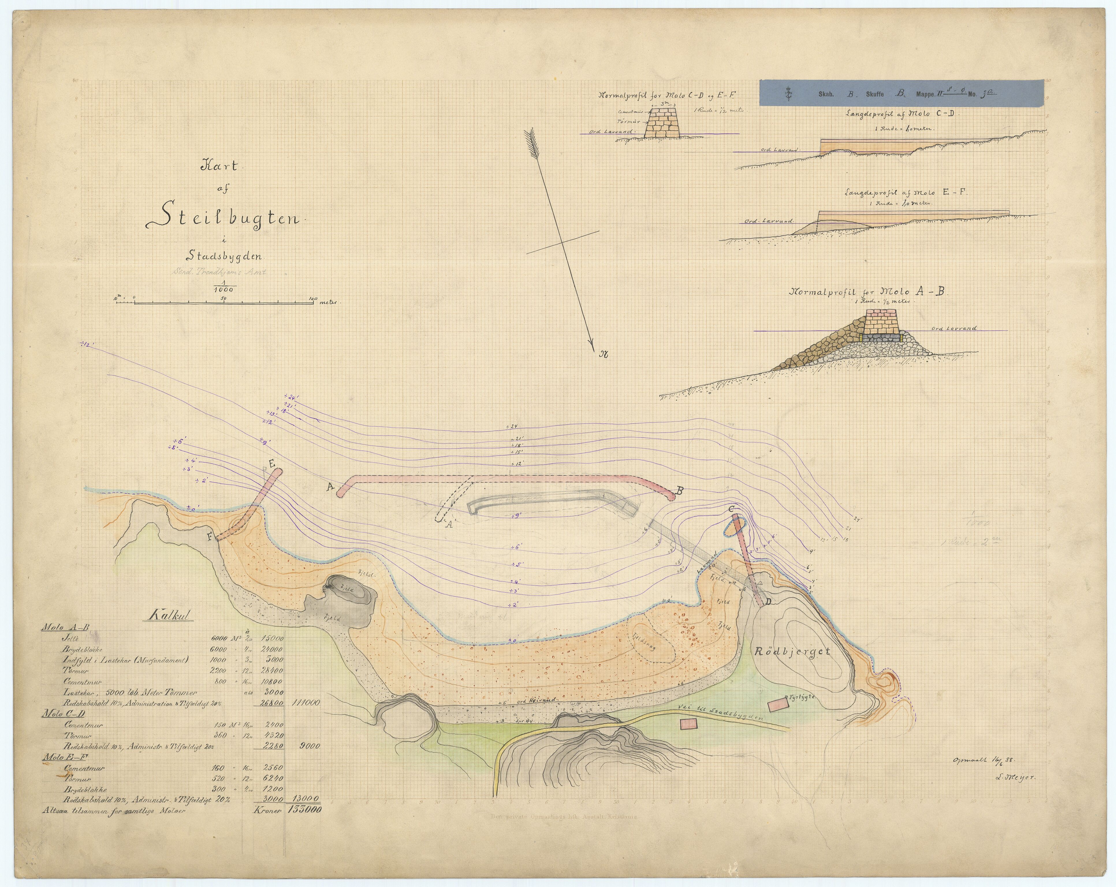 Havnedirektoratet, AV/RA-S-1604/2/T/Tf/Tf13/0001 / Havnedir-N 1201 "Kart over Sistrand i Frøien S. T. A"., 1835-1920, s. 5