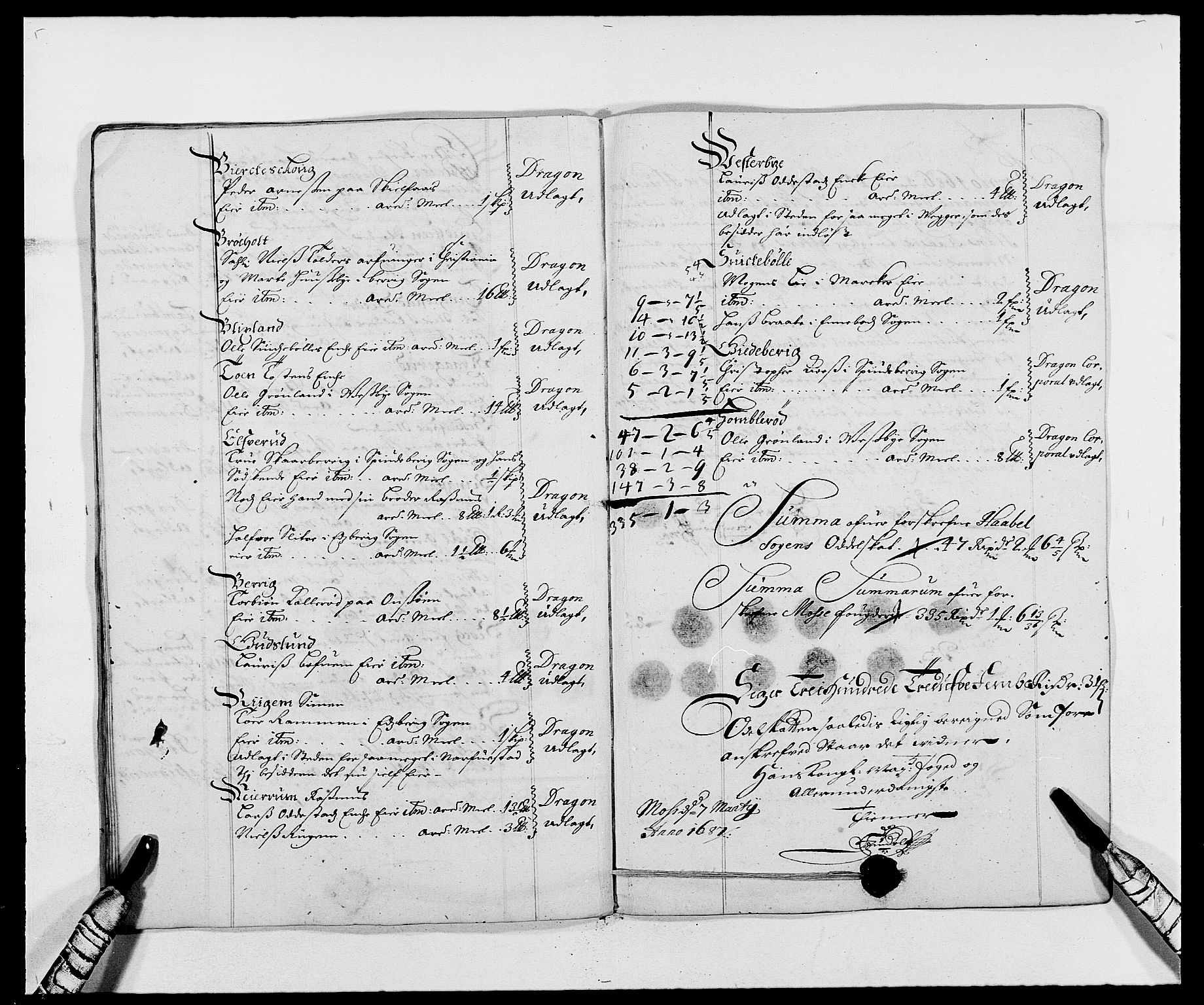 Rentekammeret inntil 1814, Reviderte regnskaper, Fogderegnskap, AV/RA-EA-4092/R02/L0105: Fogderegnskap Moss og Verne kloster, 1685-1687, s. 235