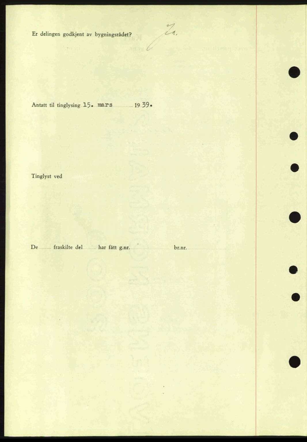 Moss sorenskriveri, SAO/A-10168: Pantebok nr. A5, 1938-1939, Dagboknr: 602/1939