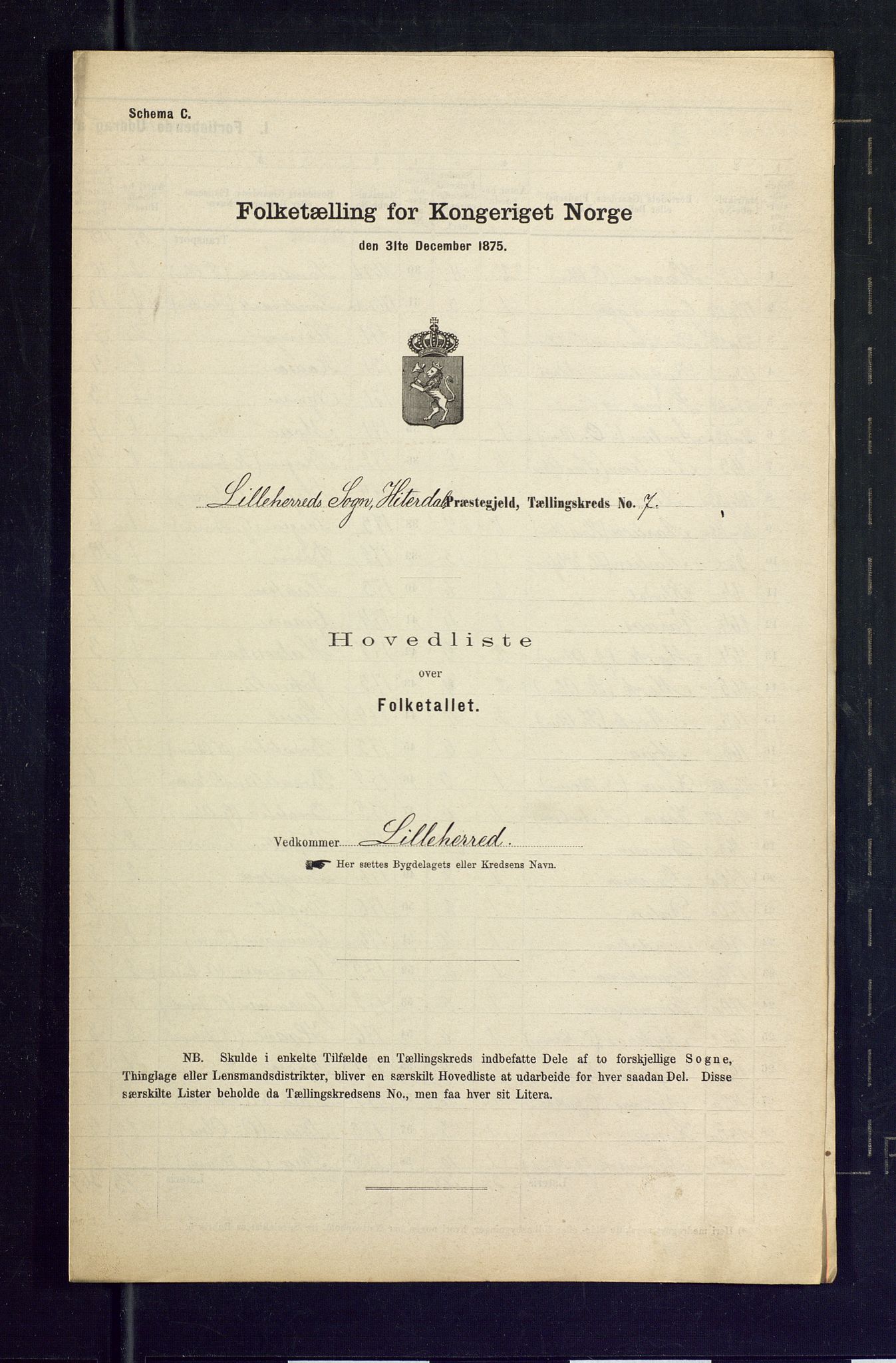 SAKO, Folketelling 1875 for 0823P Heddal prestegjeld, 1875, s. 30