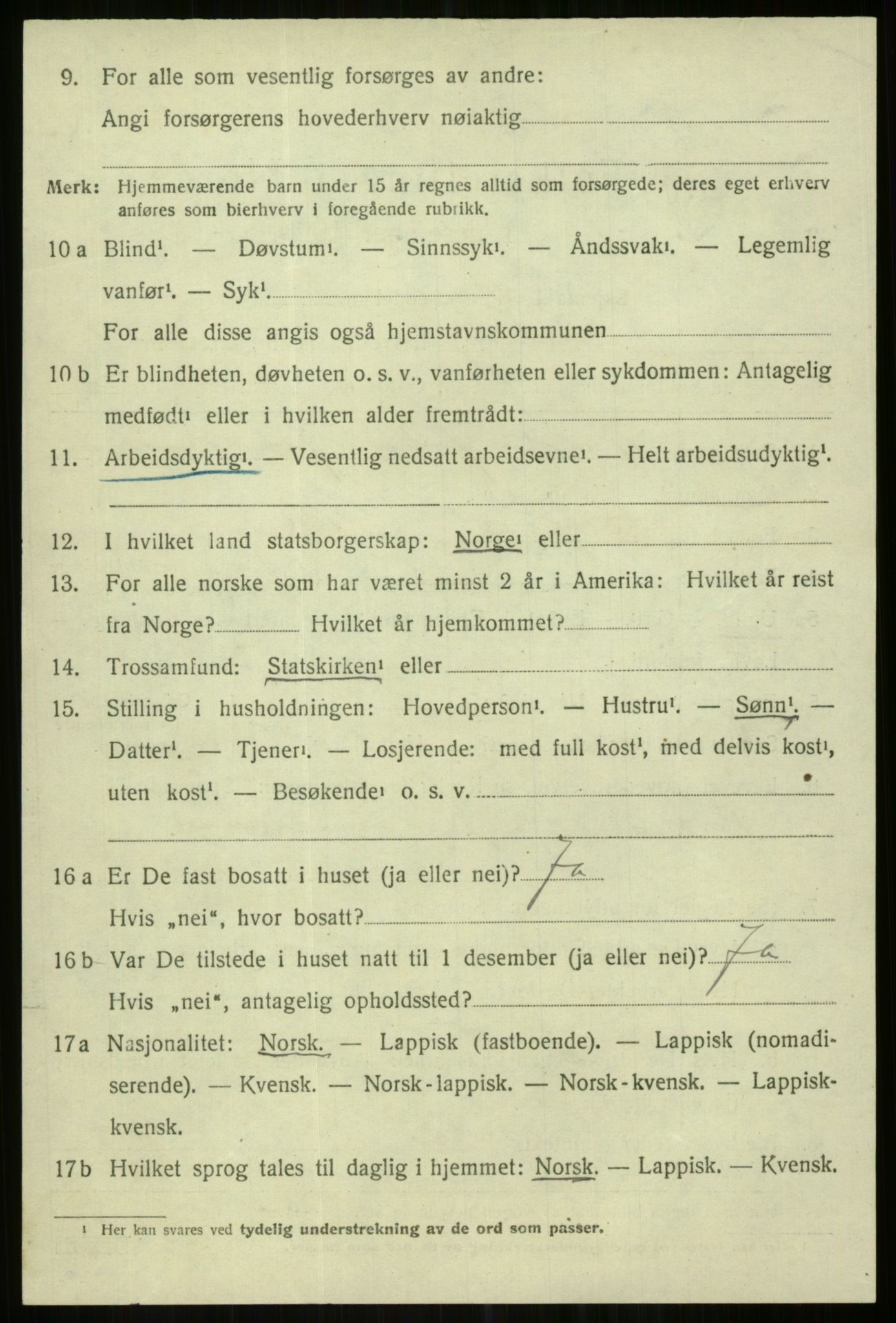 SATØ, Folketelling 1920 for 1936 Karlsøy herred, 1920, s. 3315