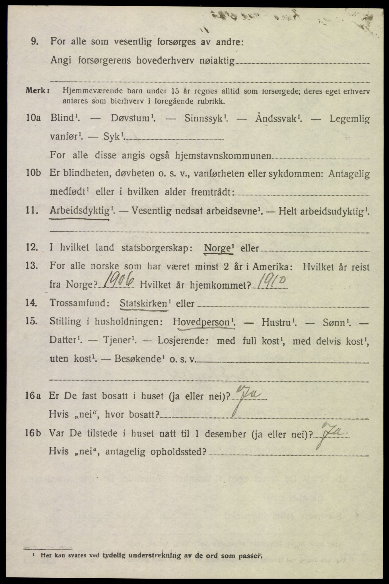SAK, Folketelling 1920 for 1029 Sør-Audnedal herred, 1920, s. 6676