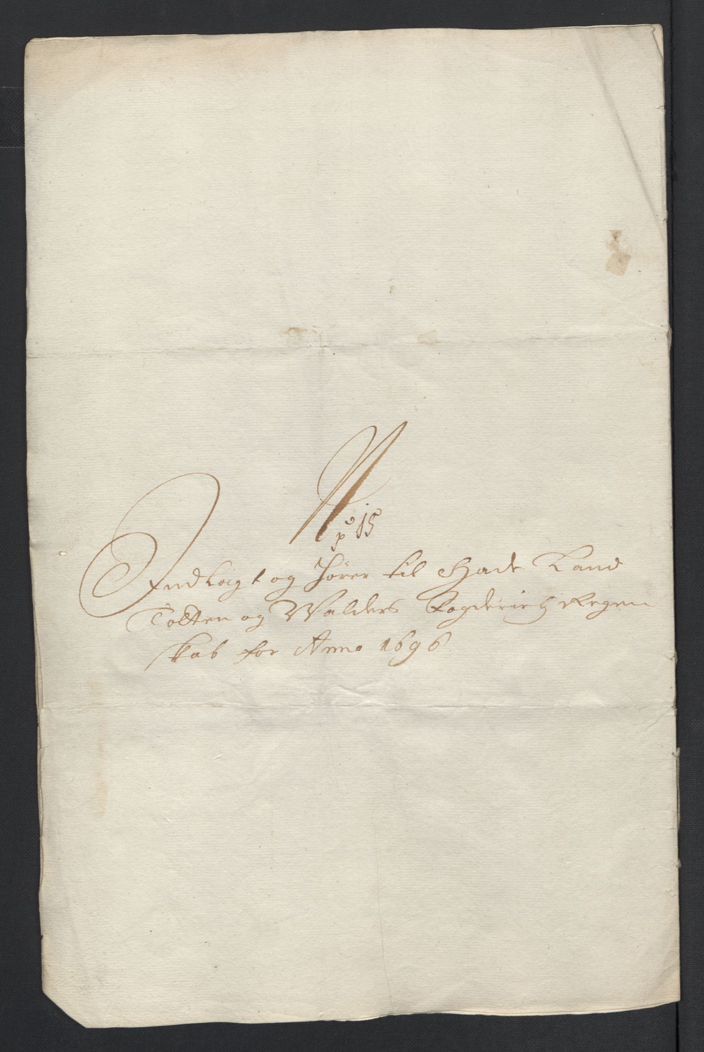 Rentekammeret inntil 1814, Reviderte regnskaper, Fogderegnskap, AV/RA-EA-4092/R18/L1294: Fogderegnskap Hadeland, Toten og Valdres, 1696, s. 193