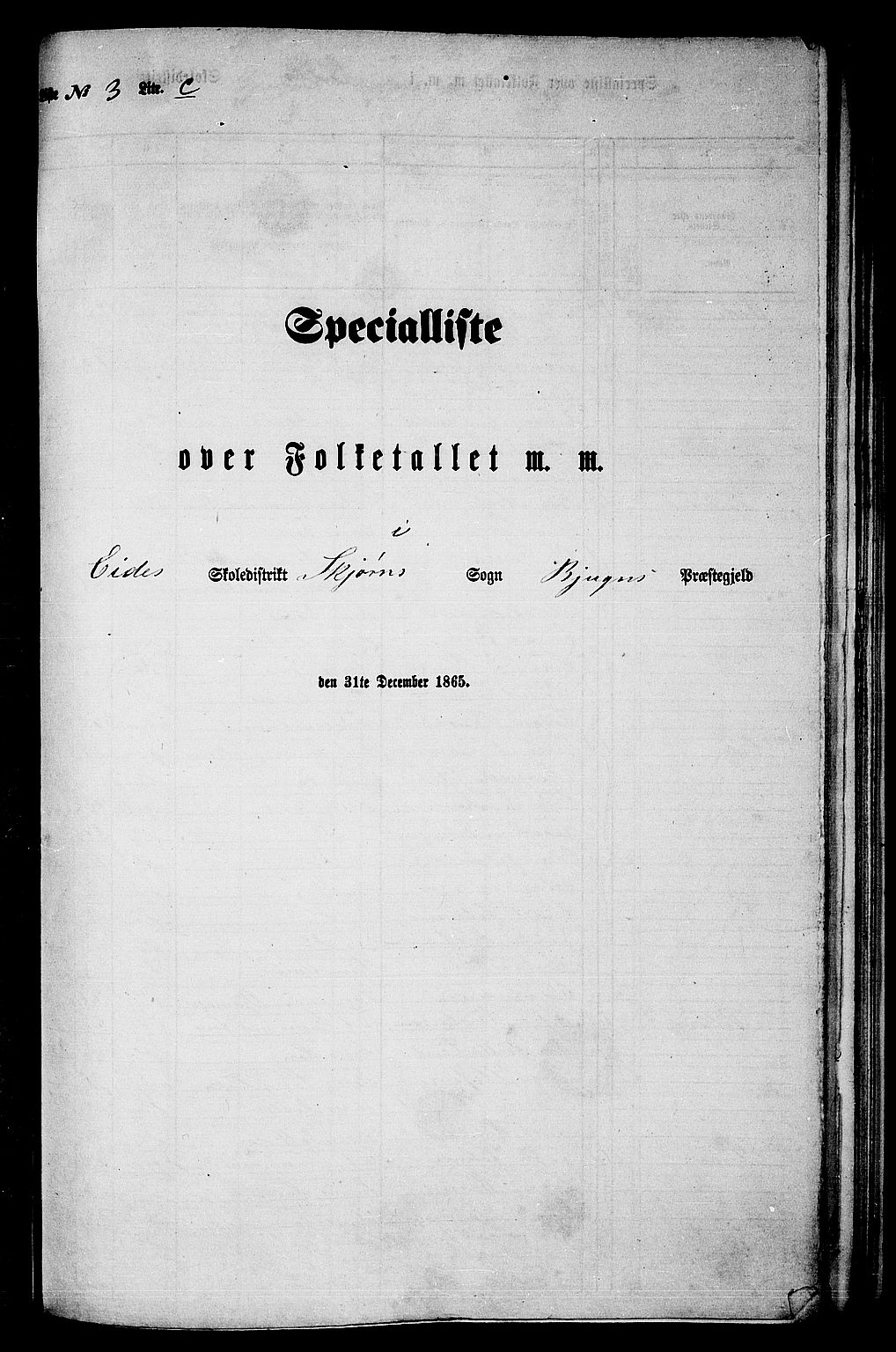 RA, Folketelling 1865 for 1627P Bjugn prestegjeld, 1865, s. 86