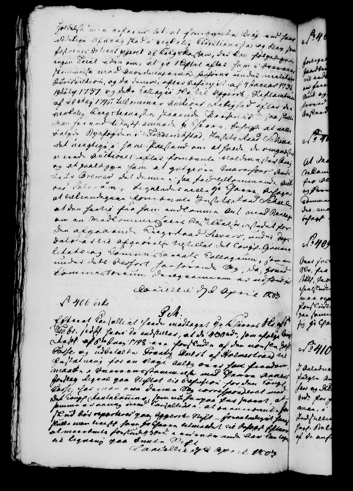 Danske Kanselli 1800-1814, AV/RA-EA-3024/H/Hg/Hga/Hgaa/L0007: Brevbok, 1803