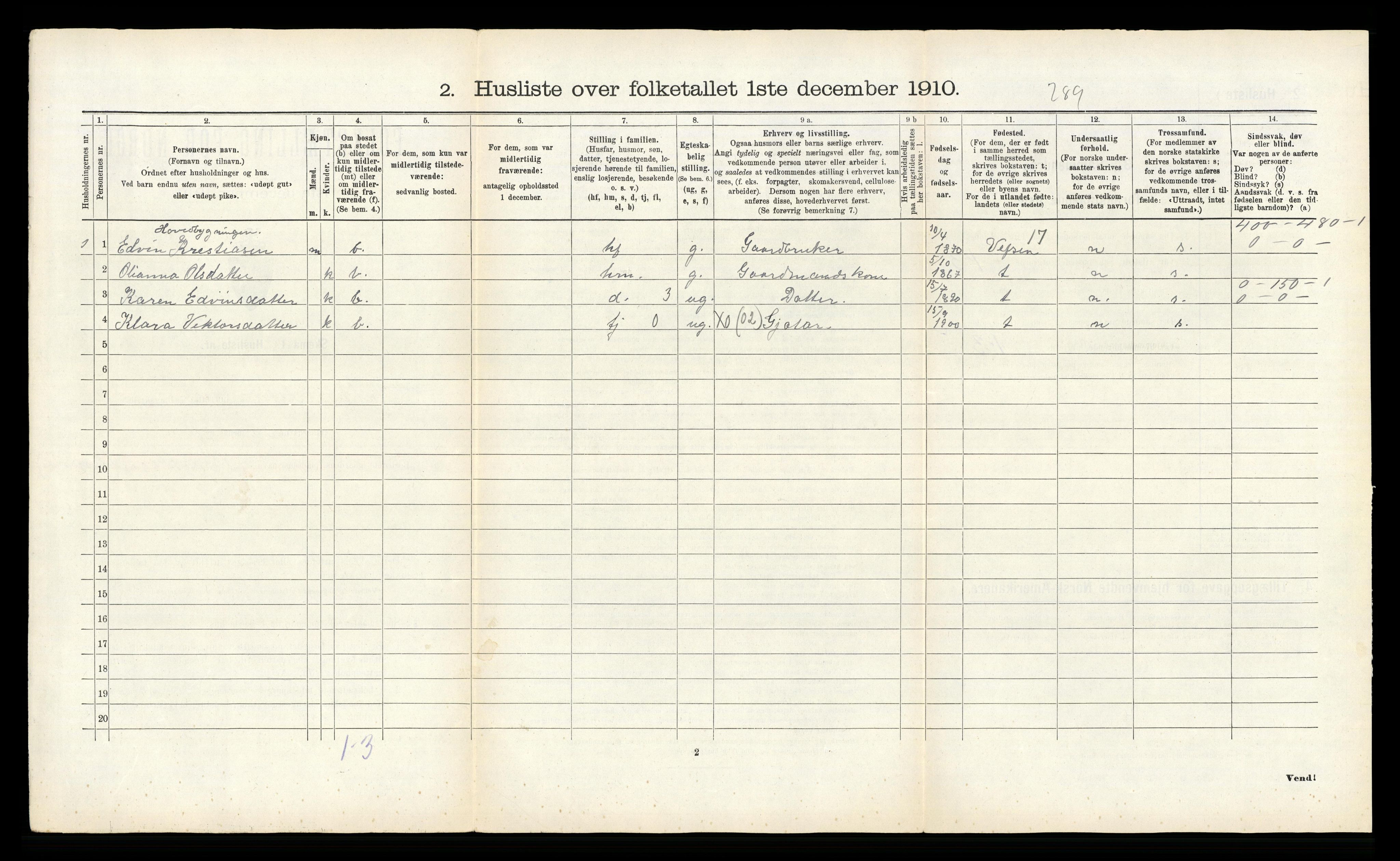 RA, Folketelling 1910 for 1826 Hattfjelldal herred, 1910, s. 98